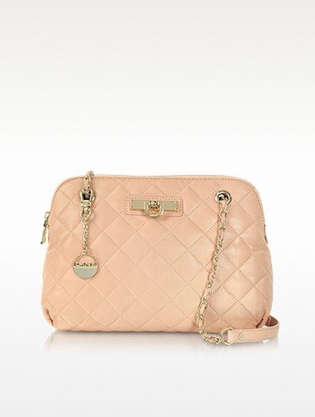 Dkny Light Pink Quilted Leather Shoulder Bag in Gold (pink) | Lyst