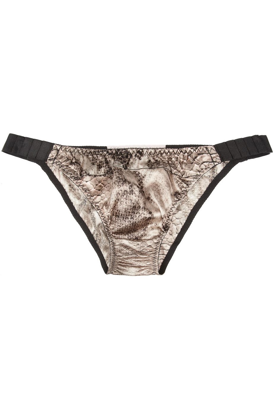 Lyst - Stella McCartney Jodie Rocking Python Print Stretch Silk Briefs ...