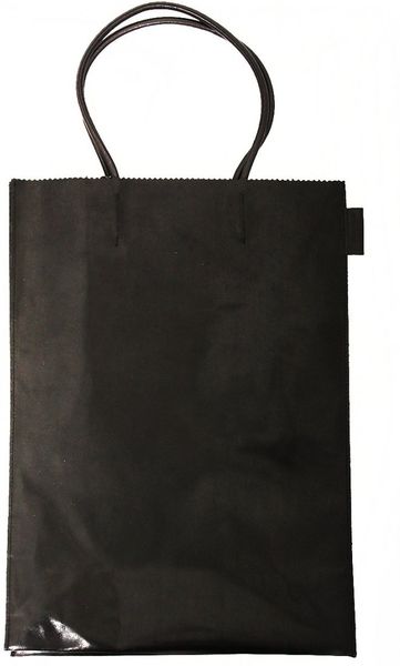 A Brand Apart Leather Large Paper Bag Black in Black | Lyst