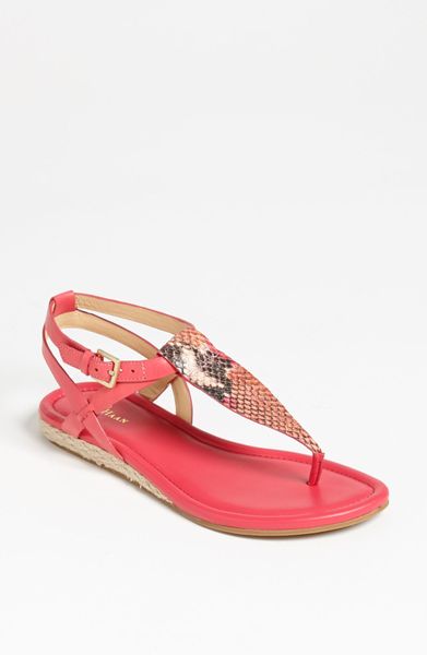Cole Haan Grove Sandals in Red (punch/ punch python) | Lyst