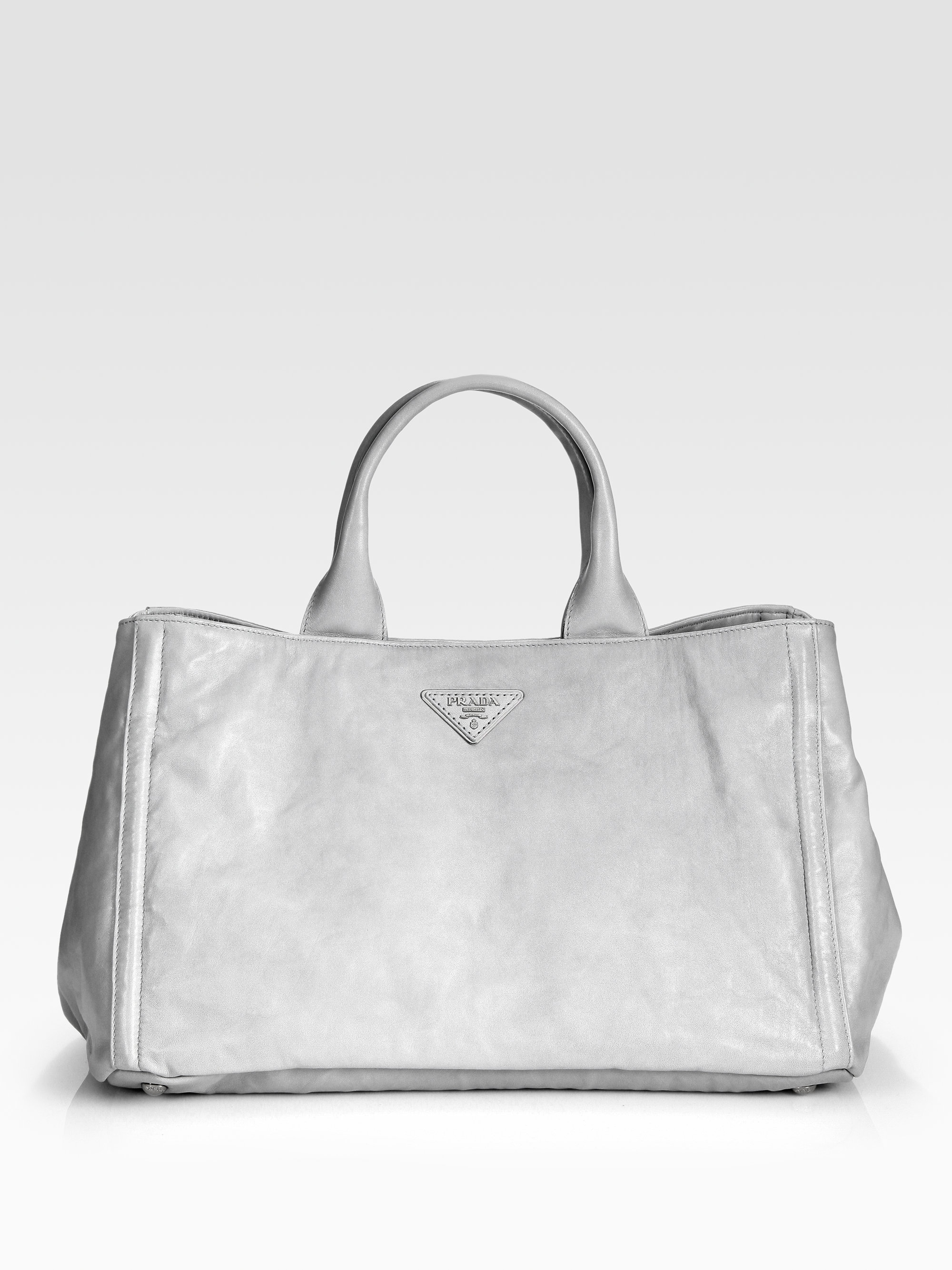 how much is a prada purse worth - Prada Nappa Antique East/west Tote Bag in Gray (grey) | Lyst