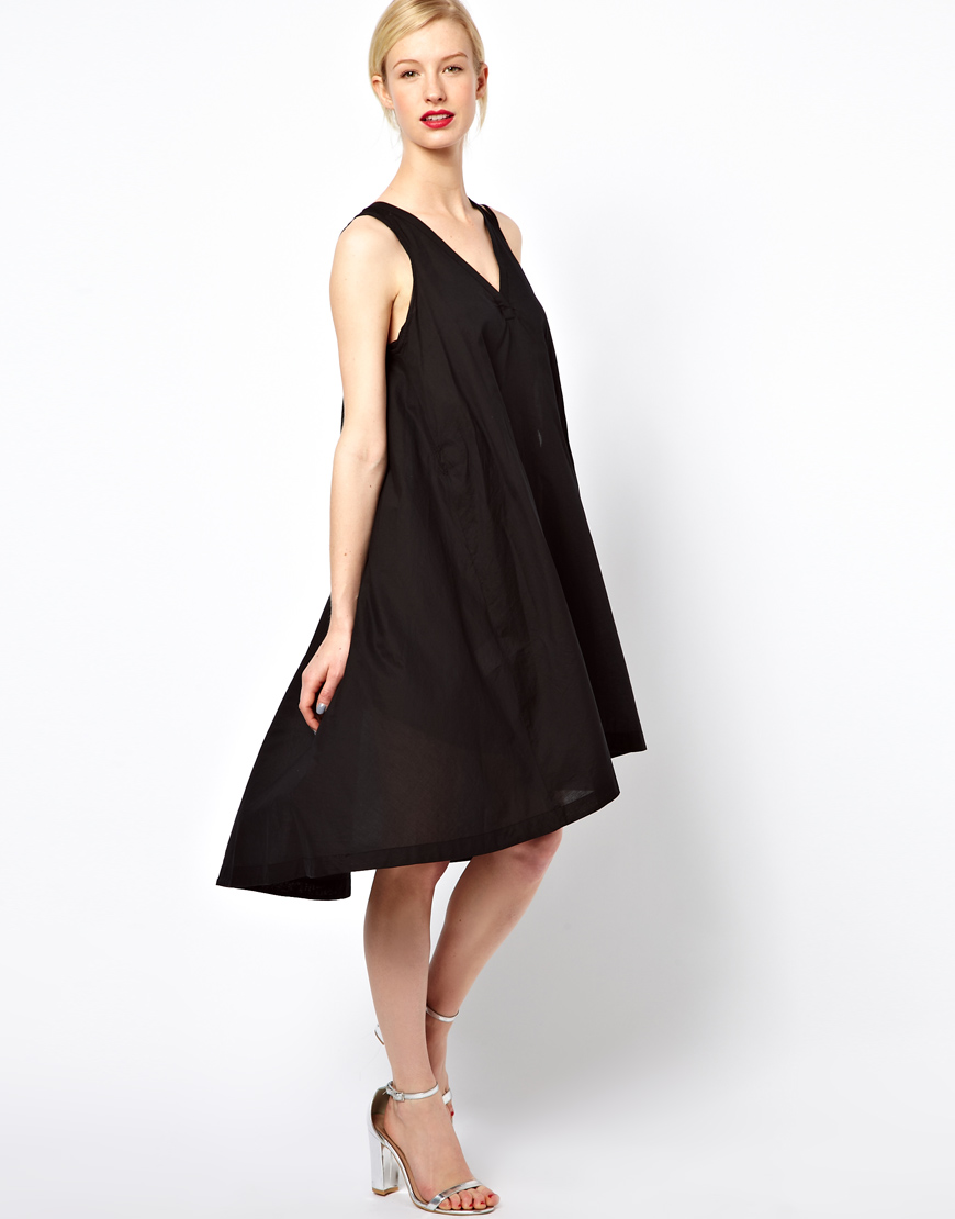 Lyst See By Chloé High Low Dress with Thread Through Belt in Cotton