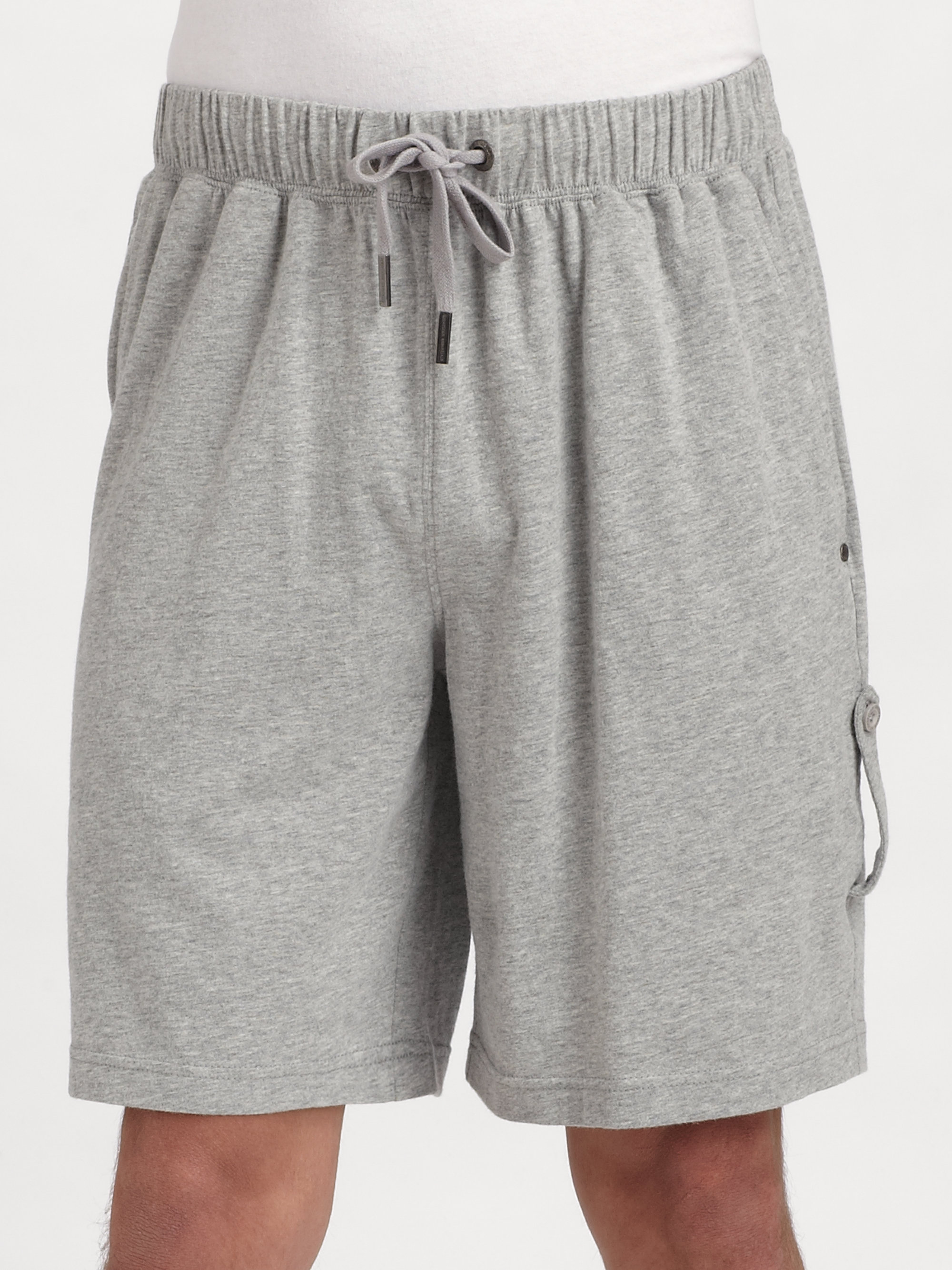 American essentials Organic Cotton Drawstring Shorts in Gray for ...