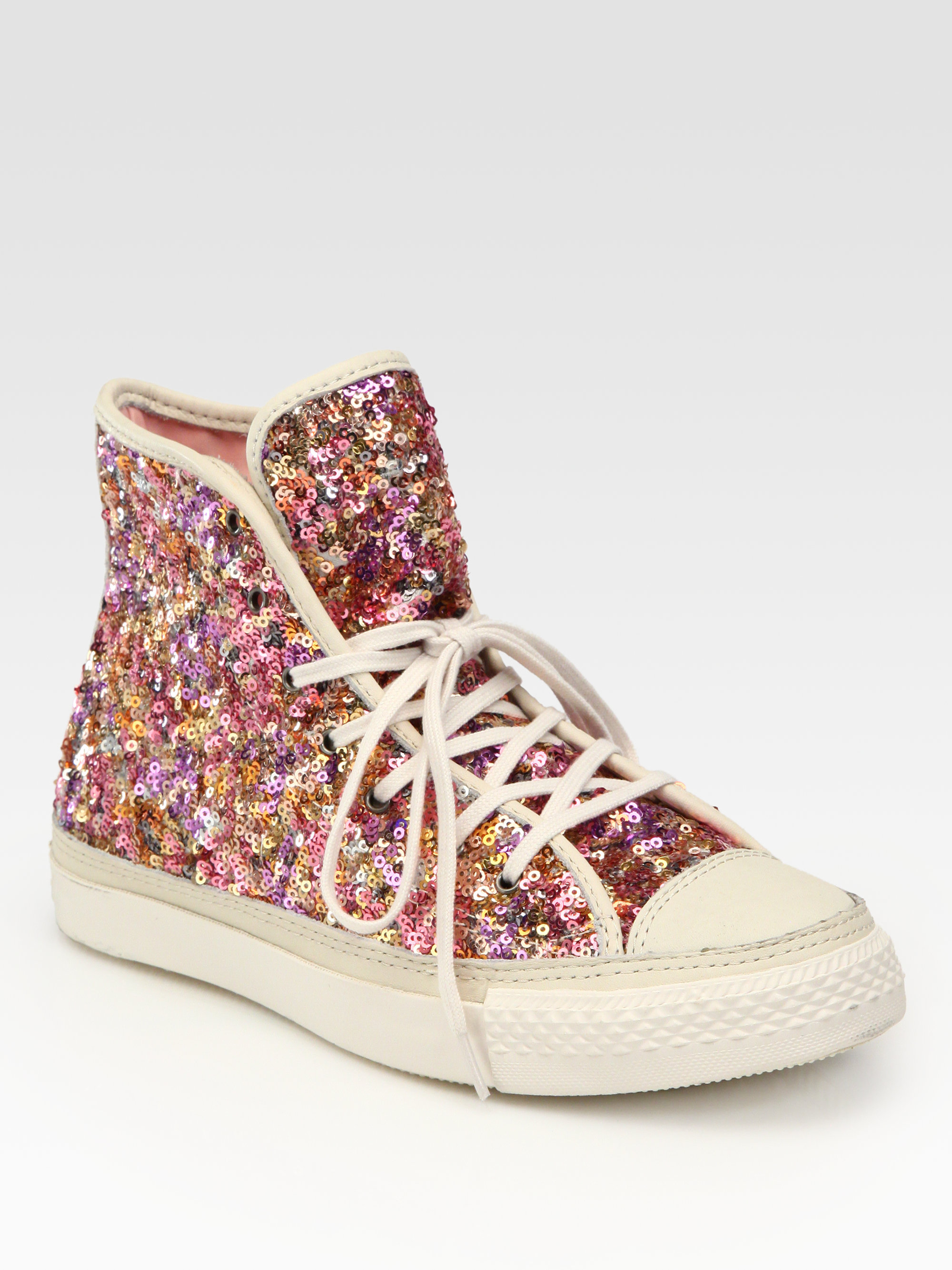 converse sequin platform shoes