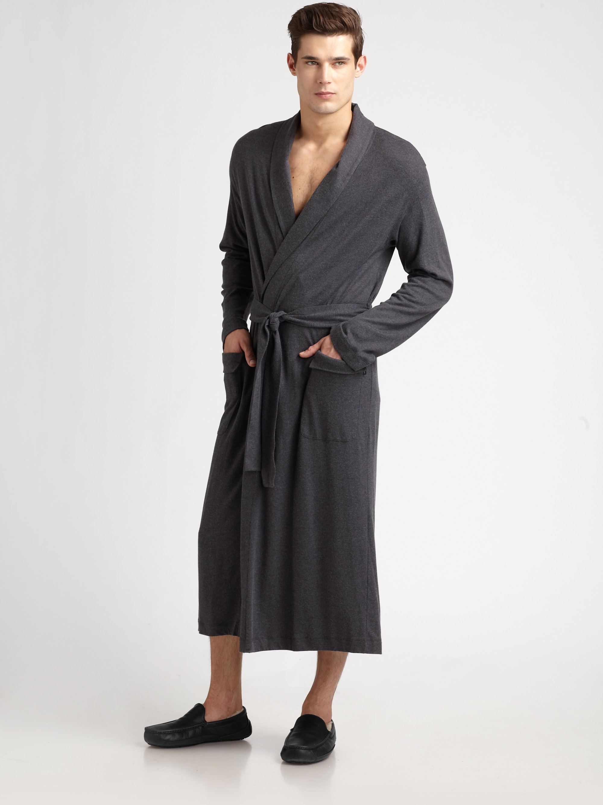 Hanro Cotton Robe in Gray for Men | Lyst