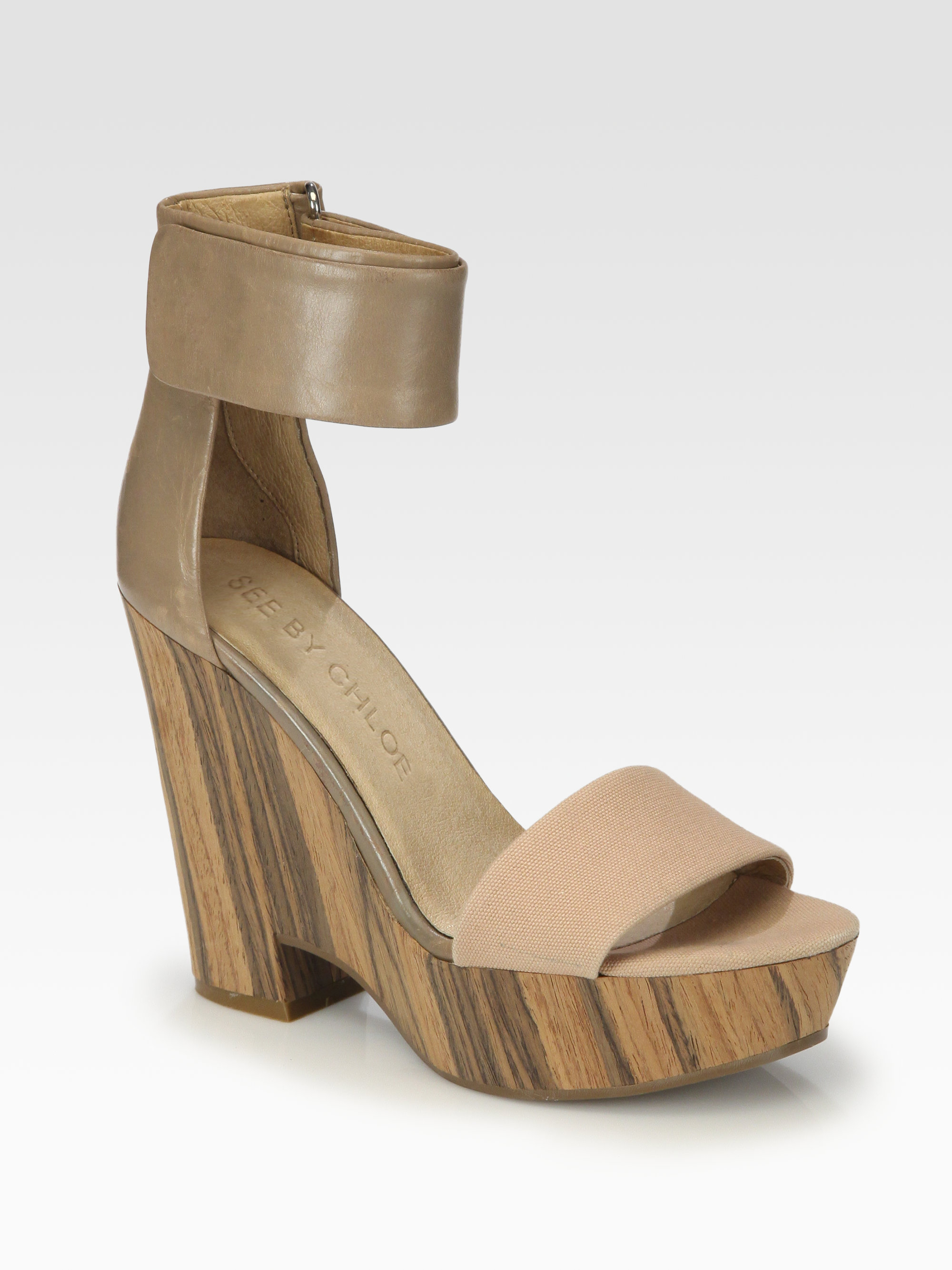 see by chloé women's ankle strap platform espadrilles