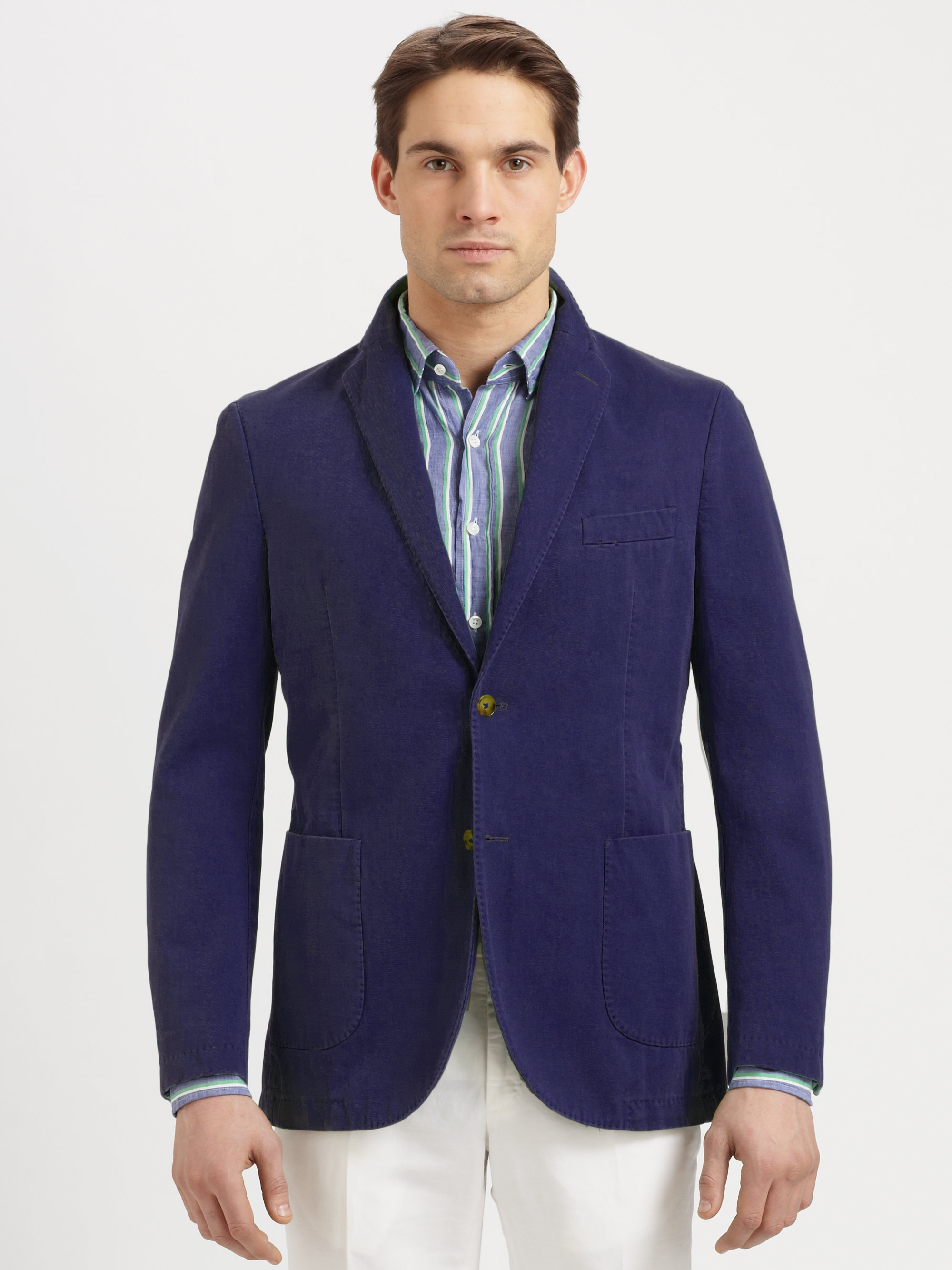 Slowear Montedoro Singlebreasted Twill Blazer in Blue for Men | Lyst