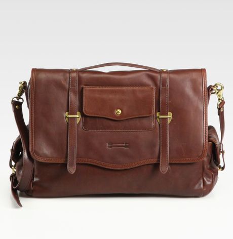 Ben Minkoff Leather Nikki Messenger Bag in Brown for Men (cocoa brown ...