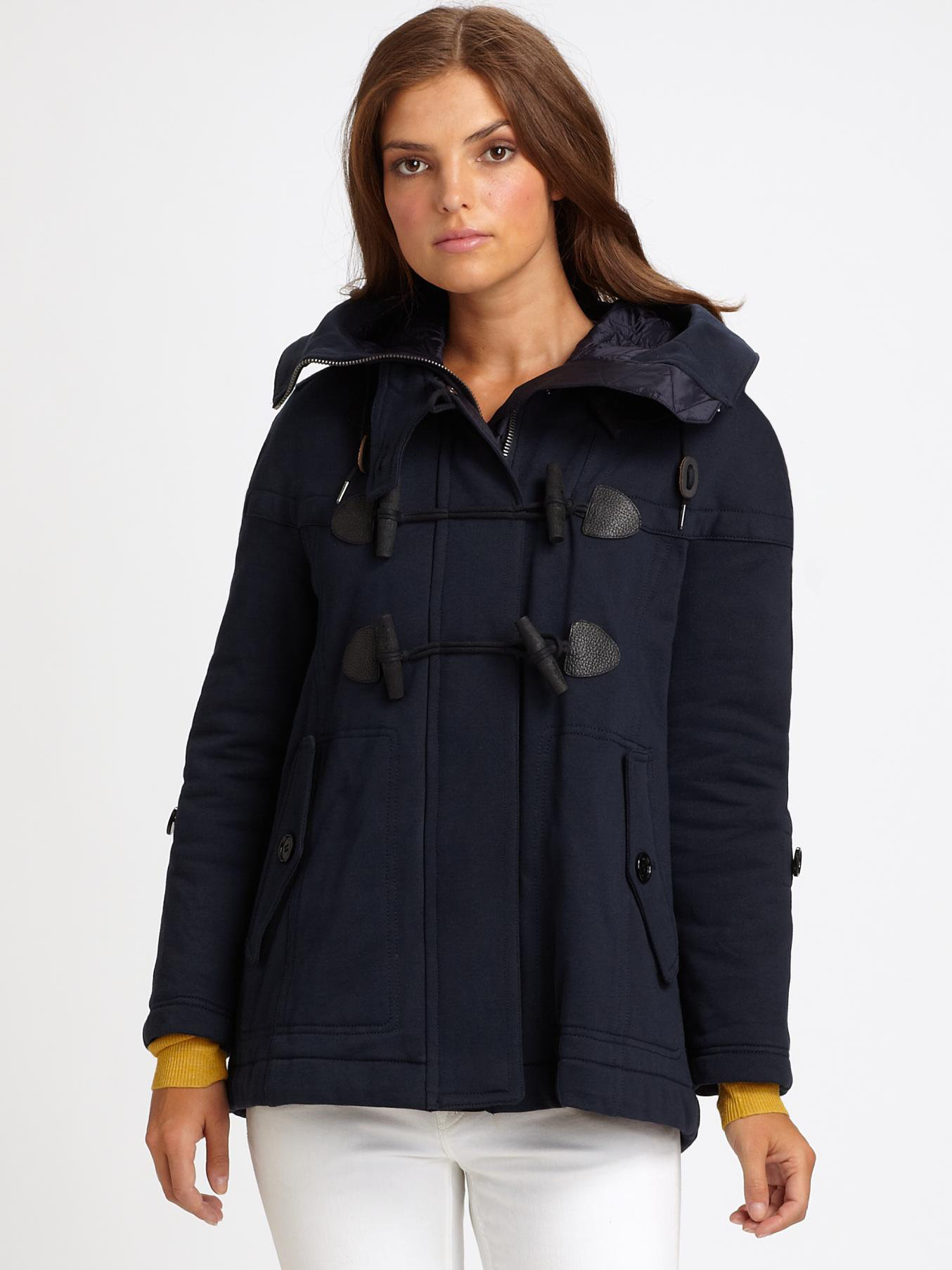 burberry toggle coat womens