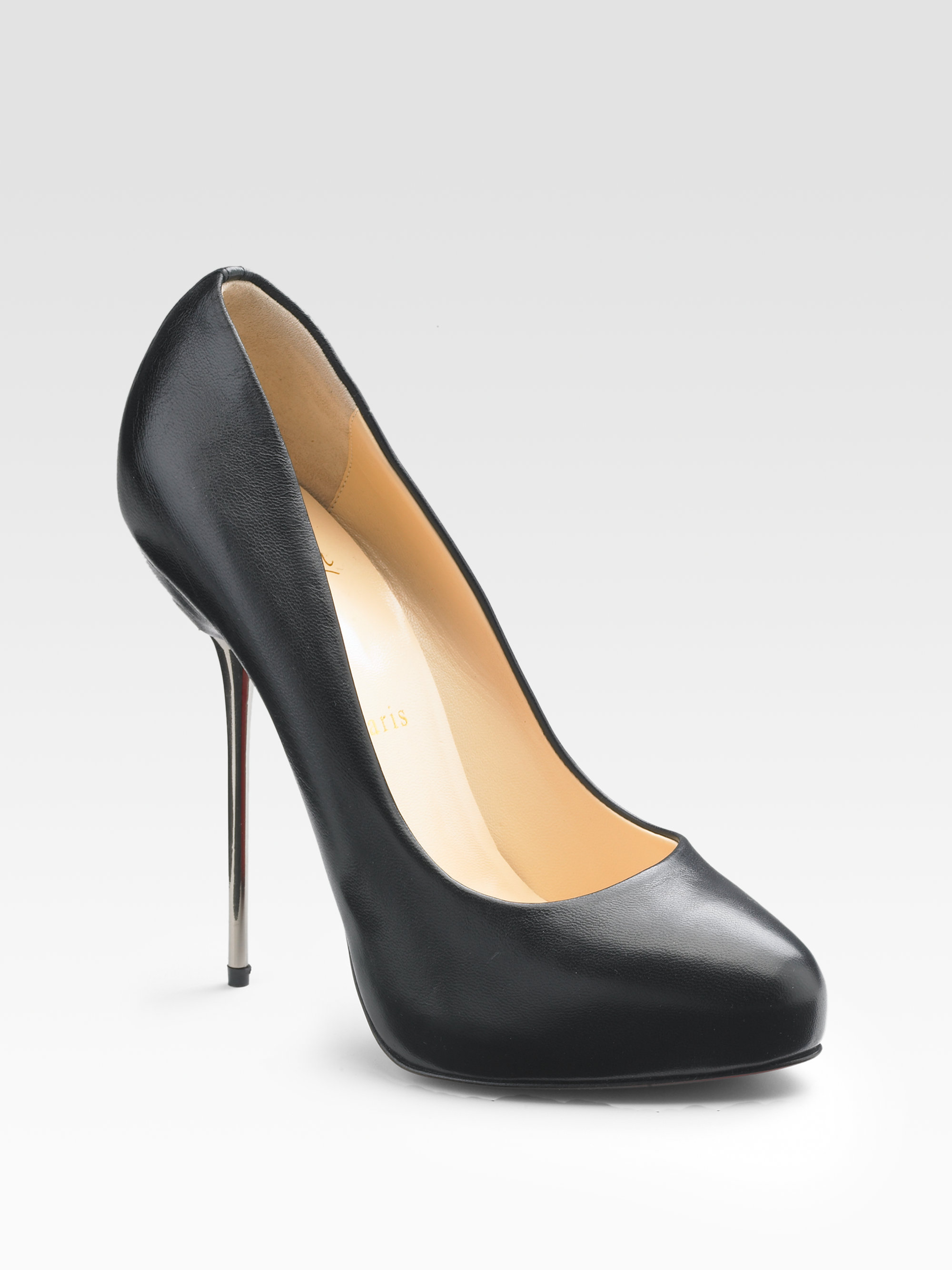 Christian louboutin Big Lips Pumps in Black (black-gunmetal) | Lyst