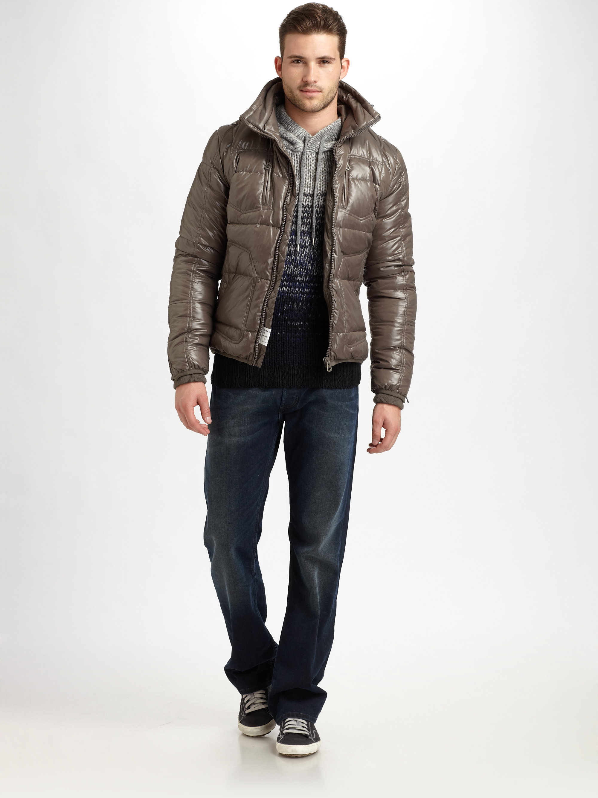 Lyst - Diesel Widol Puffer Jacket in Brown for Men