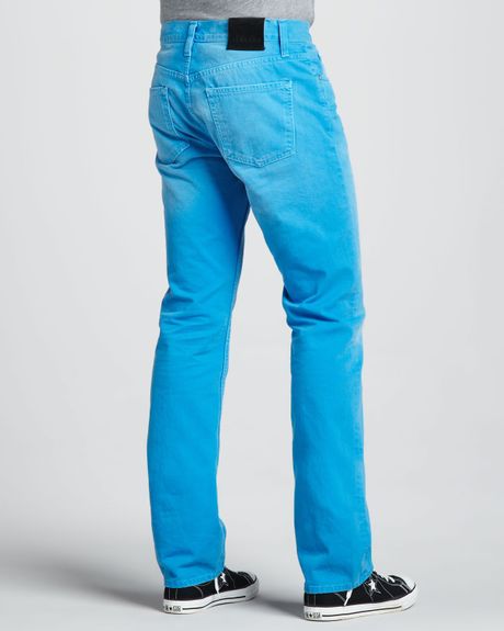 J Brand Kane Slim Cyan Blue Jeans in Blue for Men (cayan blue) | Lyst