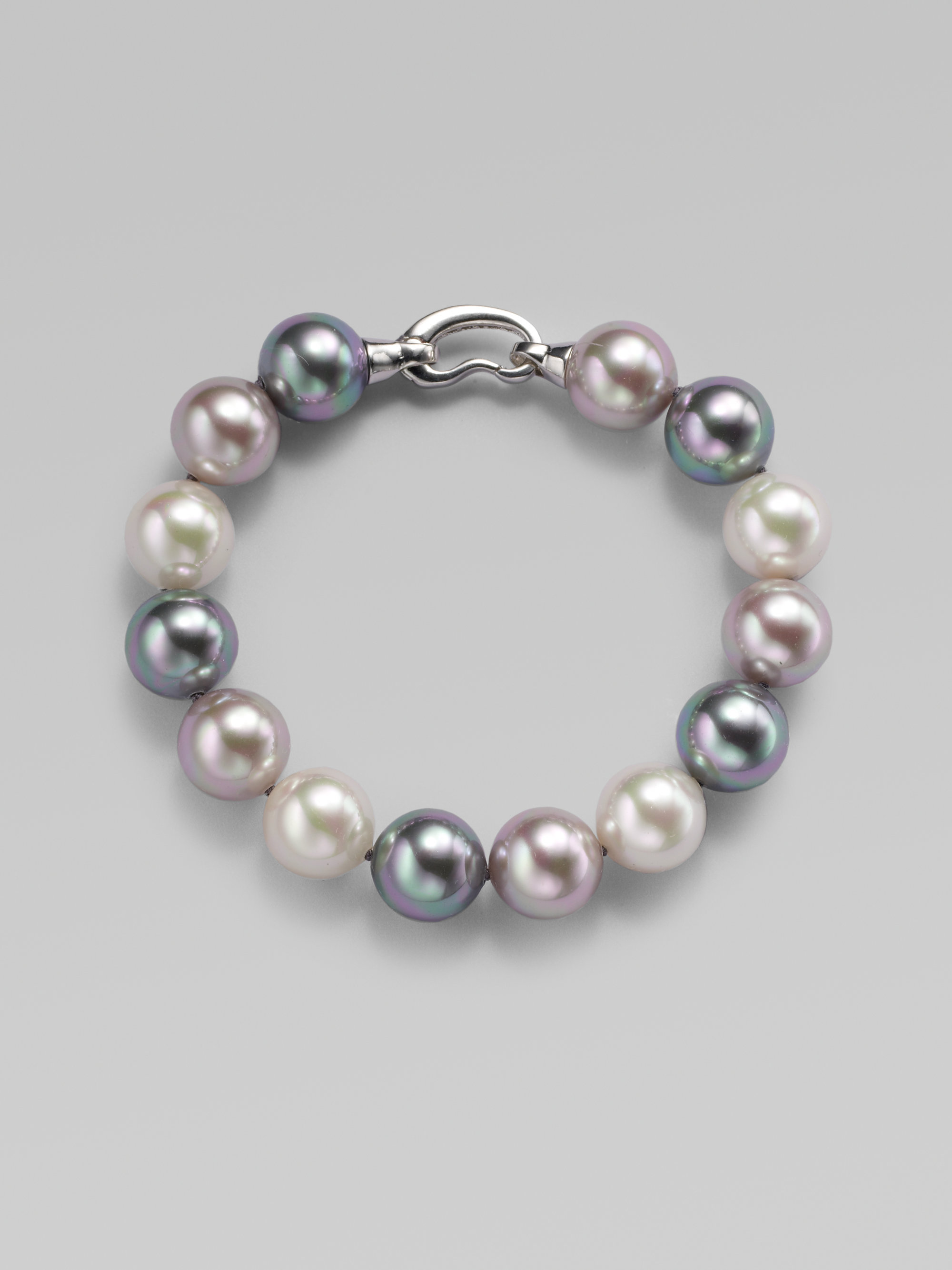 Lyst Majorica 12mm Multicolor Pearl Bracelet Gallery