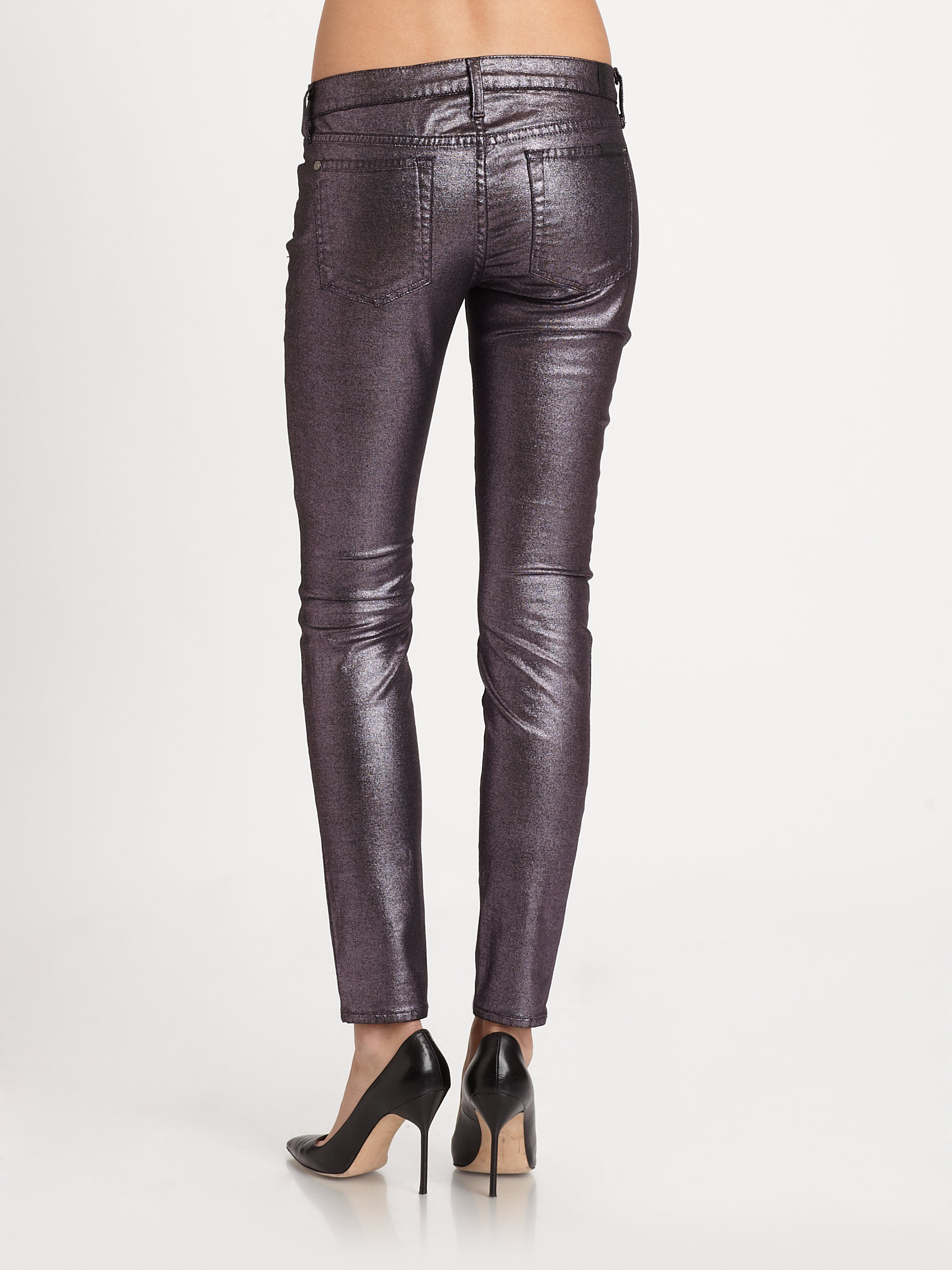 metallic jeans