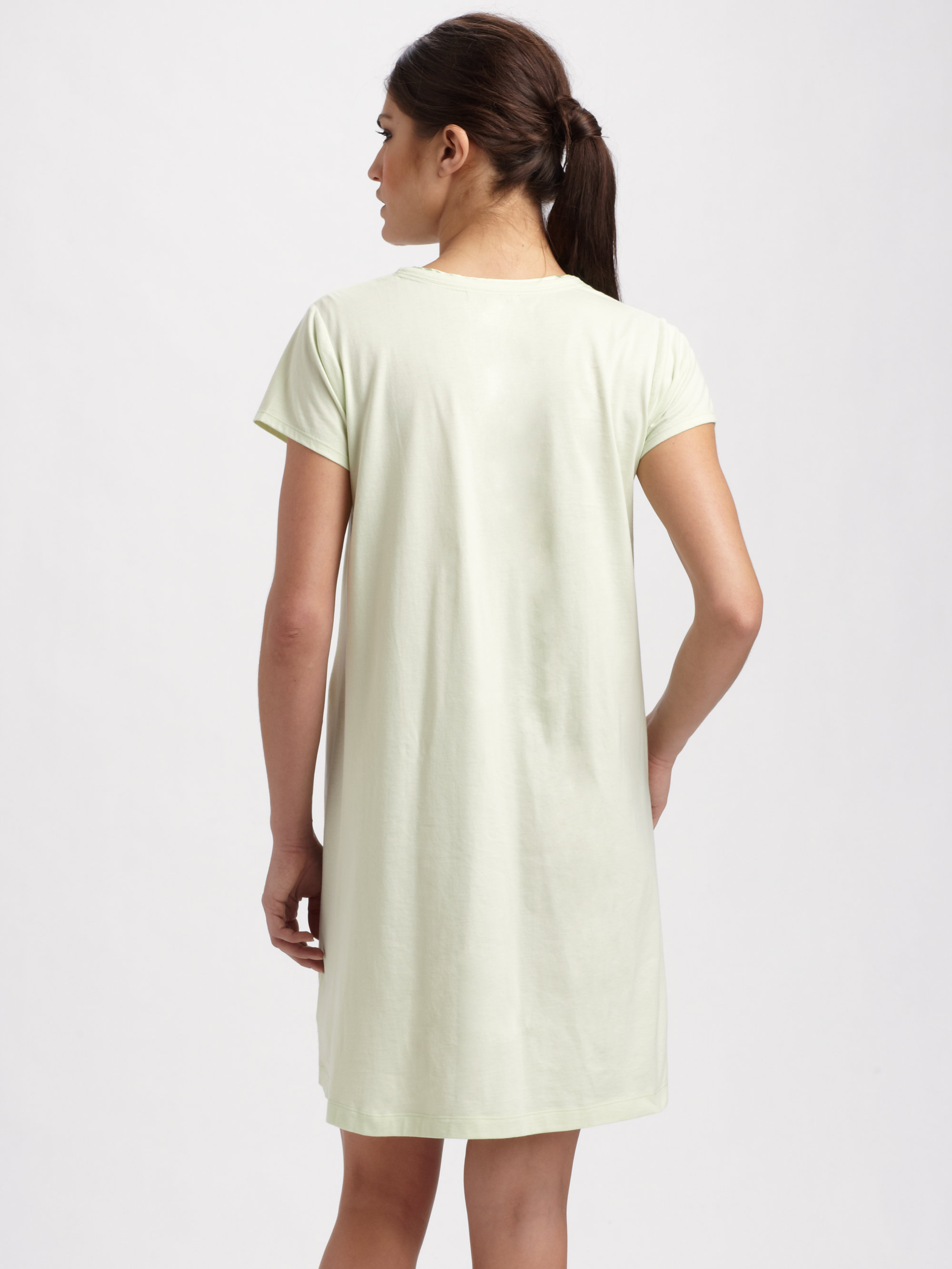 Cottonista Pima Cotton Sleepshirt in Green (green garden) | Lyst