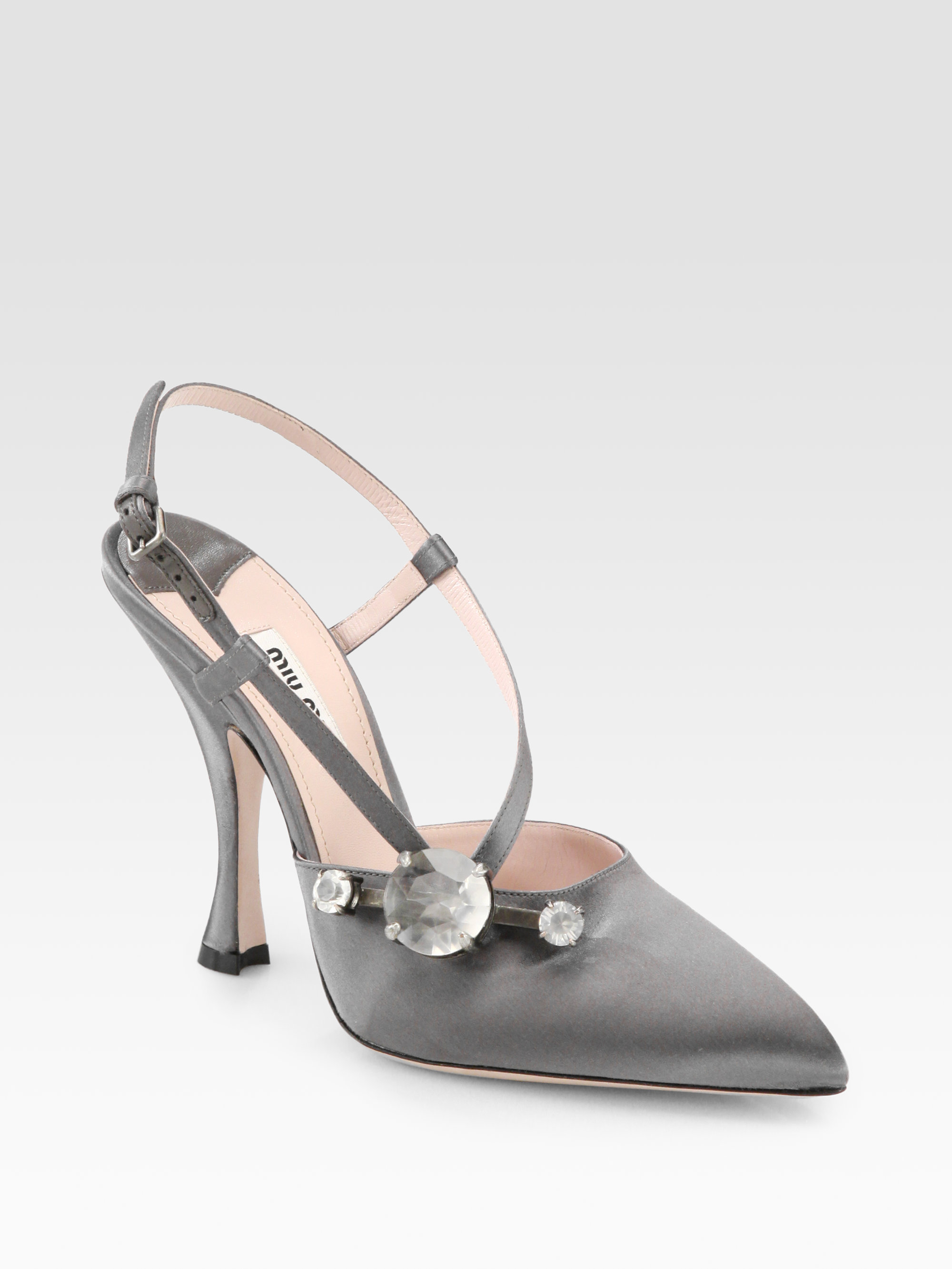 miu miu glitter slingback pumps