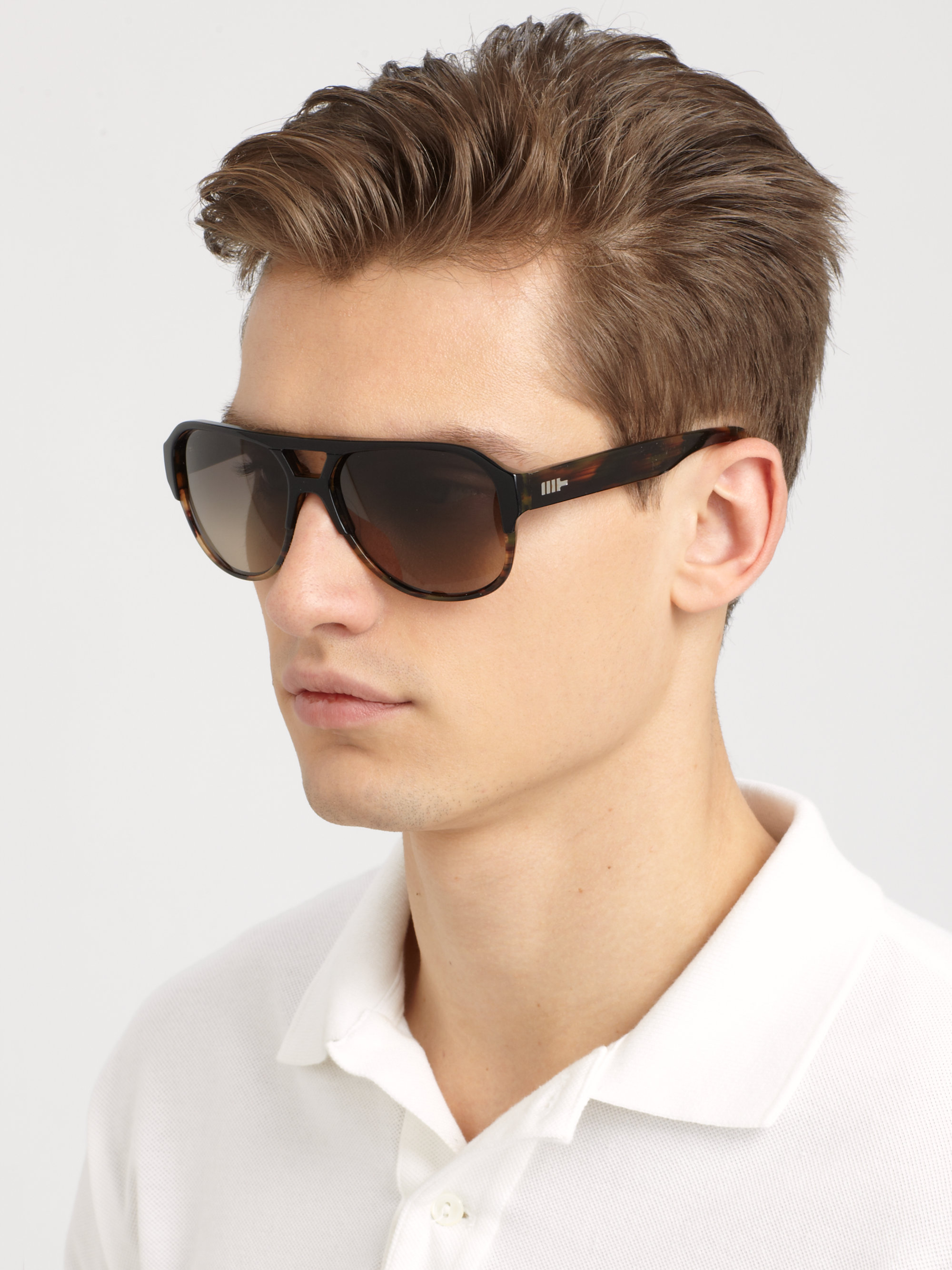 Lyst - Mosley Tribes Cosley Plastic Aviators in Brown for Men