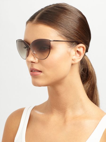Tom Ford Evelyn Metal Catseye Sunglasses in Pink (rose) | Lyst