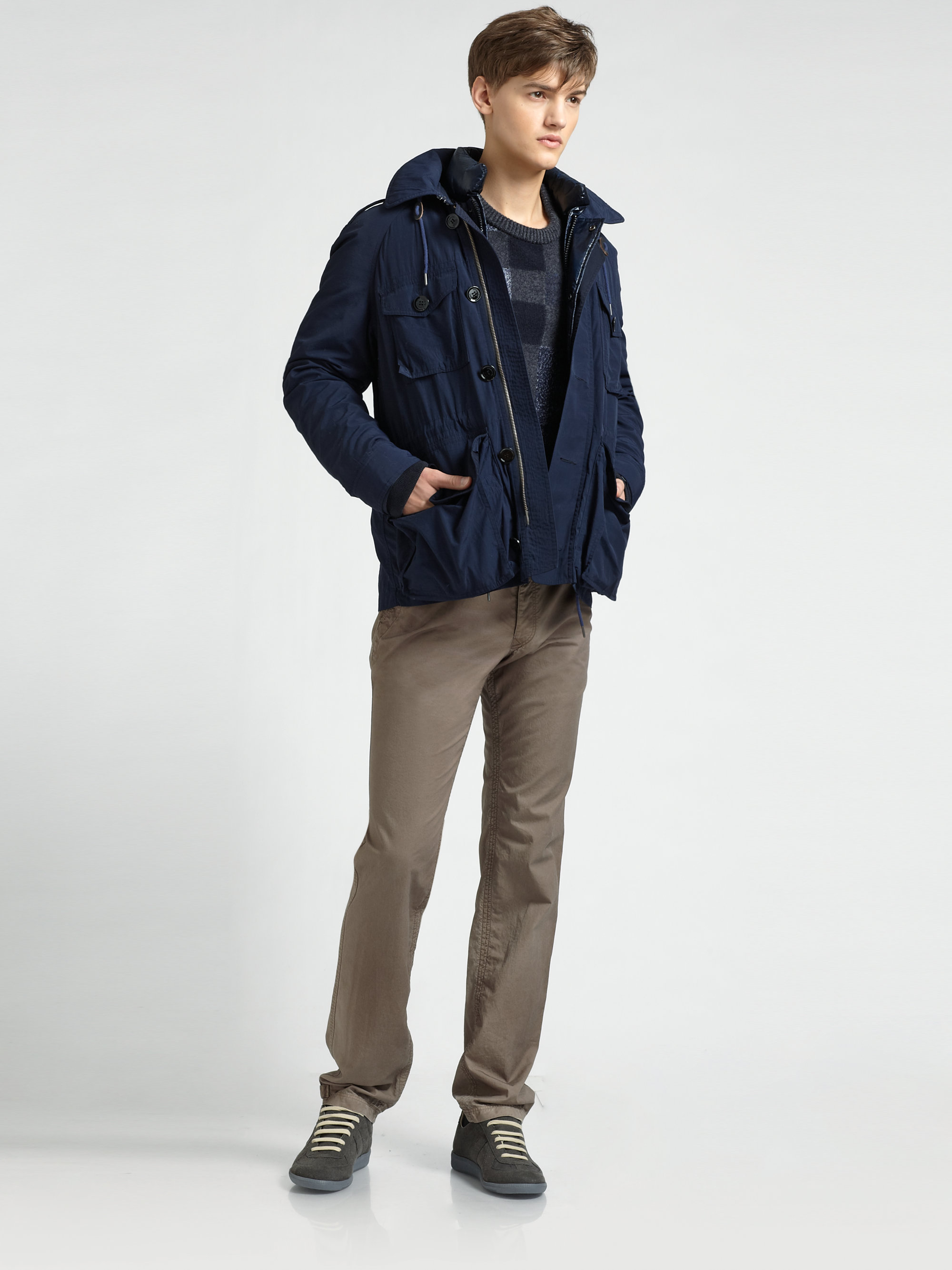 Lyst - Burberry Brit 3-in-1 Packable Military Jacket in Blue for Men