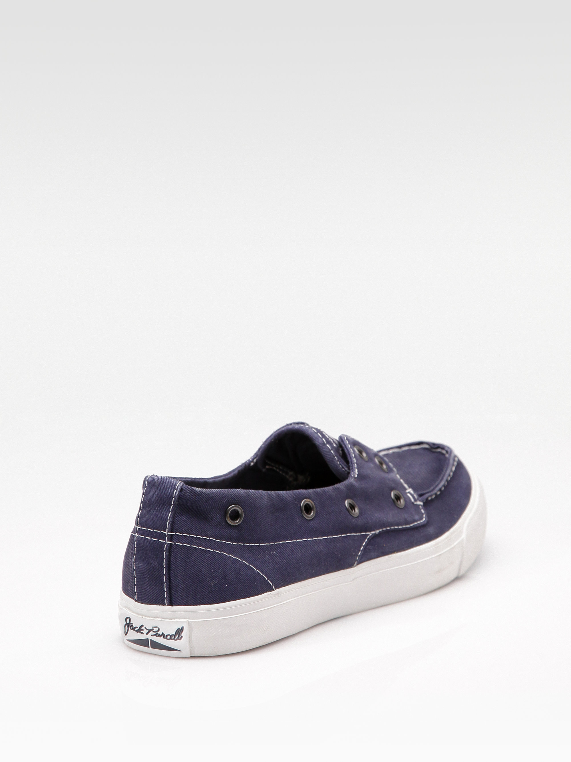 Converse Jack Purcell Twill Boat Shoes in Blue for Men | Lyst