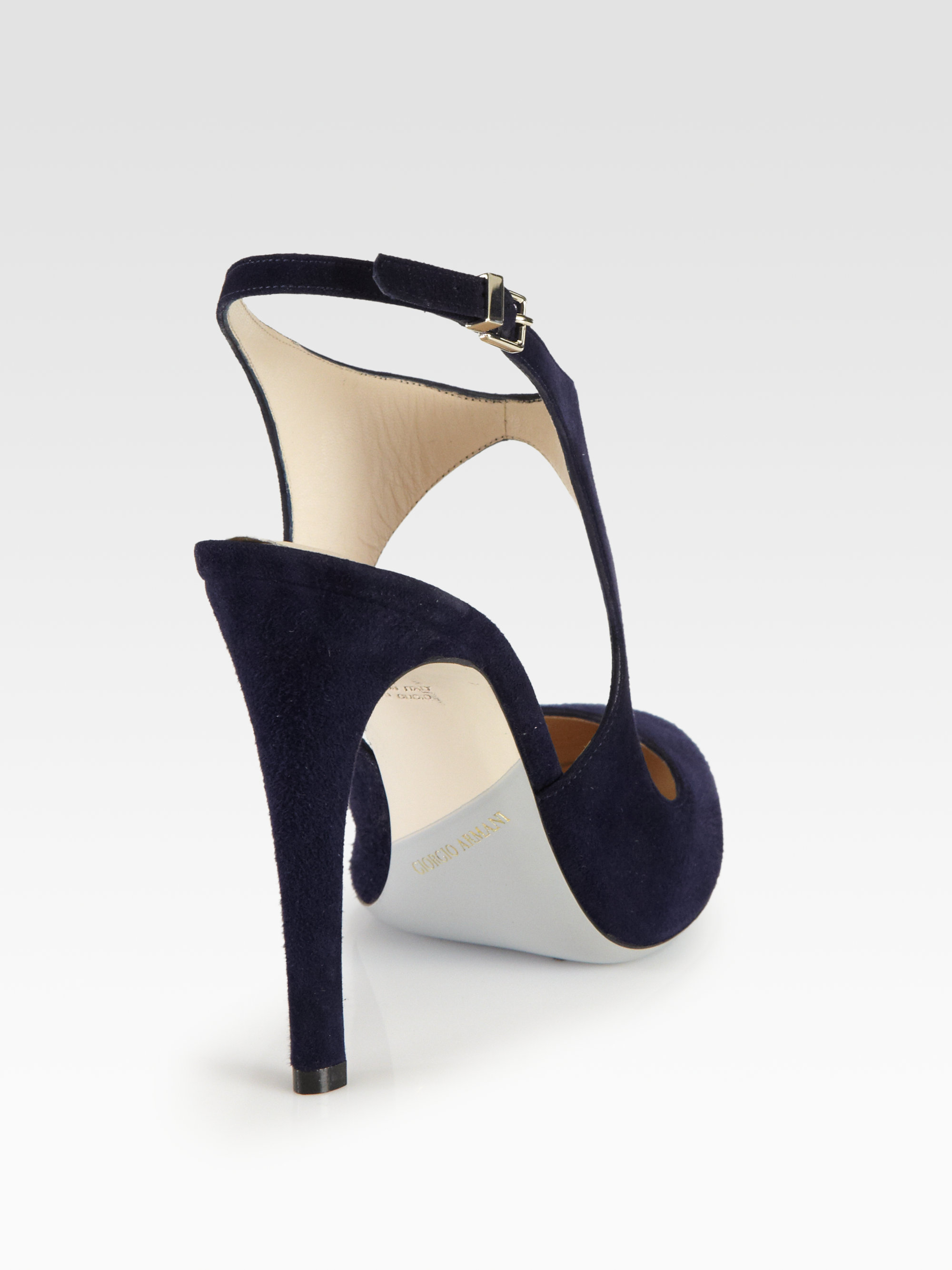 Miss Selfridges Blue Suede Sling Back lyst giorgio armani suede cutout slingback pumps in blue Miss Selfridges Blue Suede Sling Back lyst giorgio armani suede cutout slingback pumps in blue