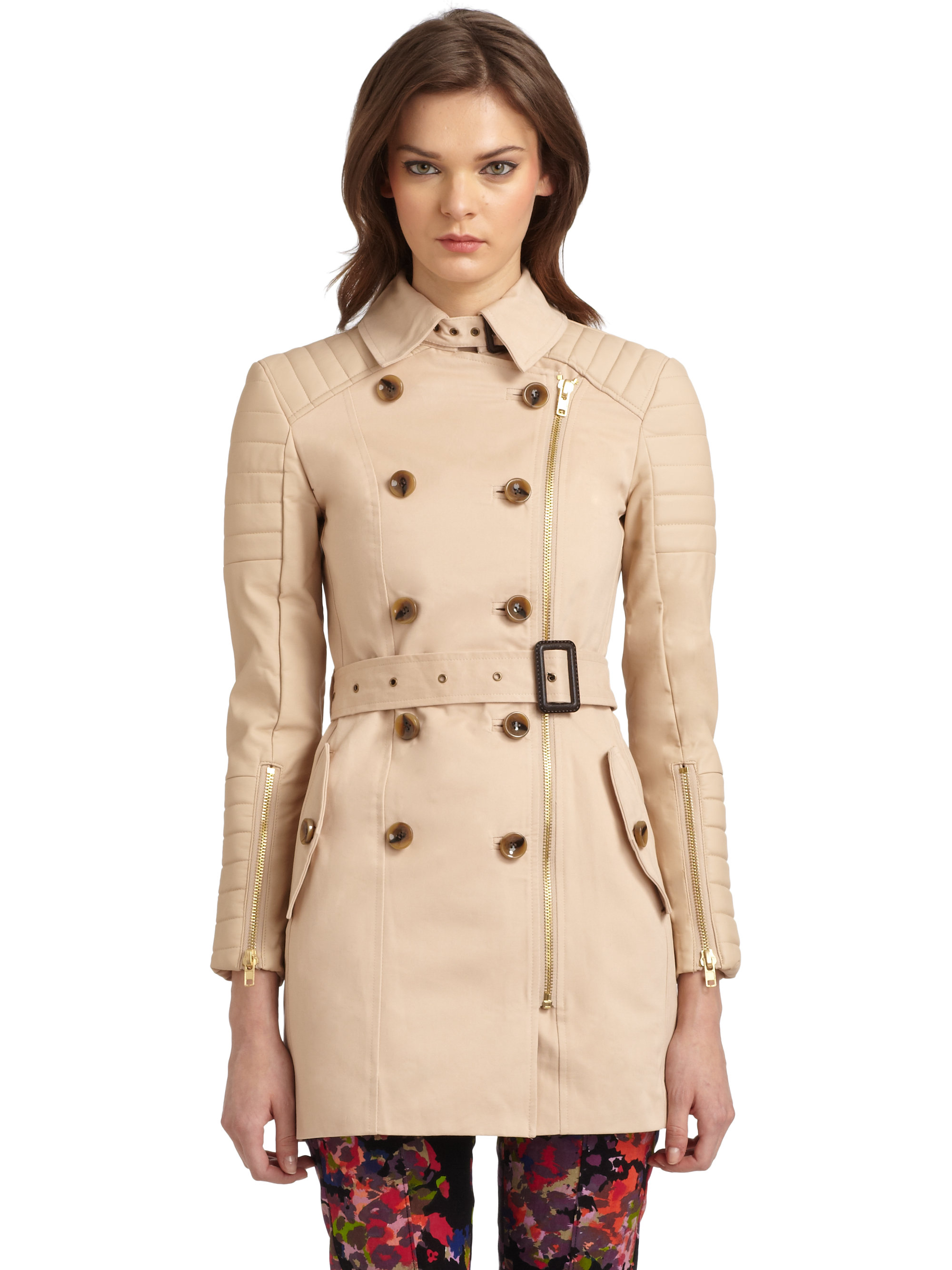 Lyst - W118 By Walter Baker Keanu Mixedmedia Trench Coat in Natural
