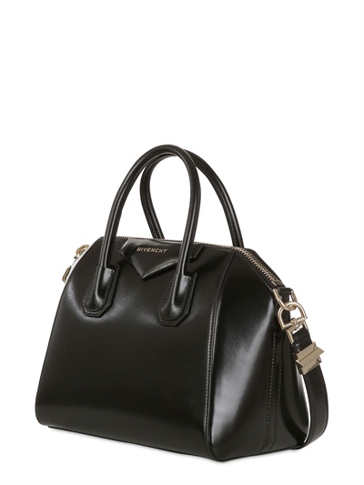 Lyst - Givenchy Small Antigona Shiny Smooth Leather Bag in Black