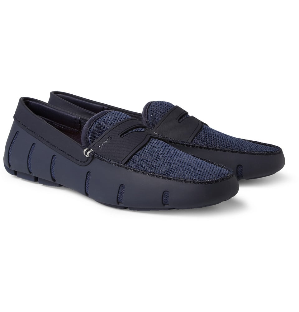 Swims Rubber and Mesh Penny Loafers in Blue for Men | Lyst