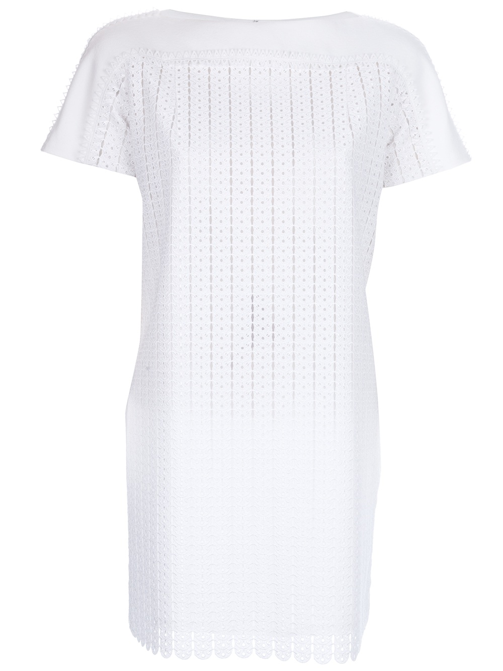 Paco Rabanne Lace Textured Dress in White | Lyst