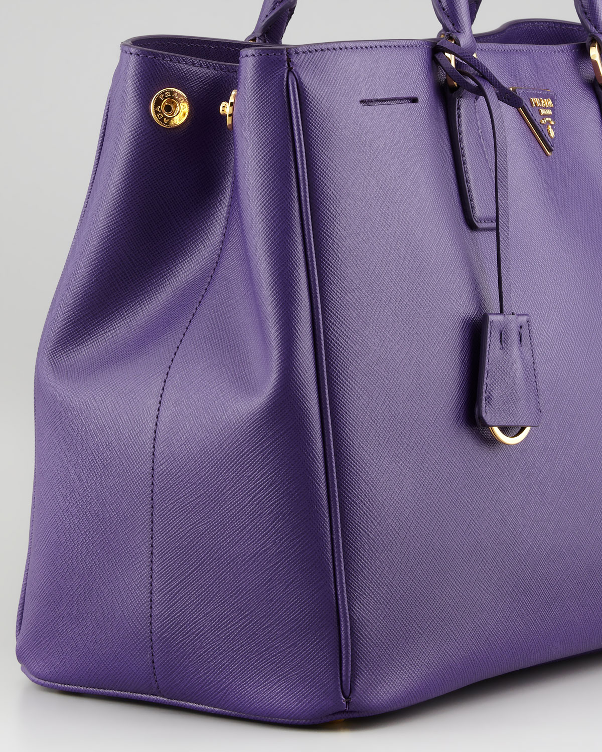Prada Saffiano Gardners Tote Bag Purple in Purple | Lyst  
