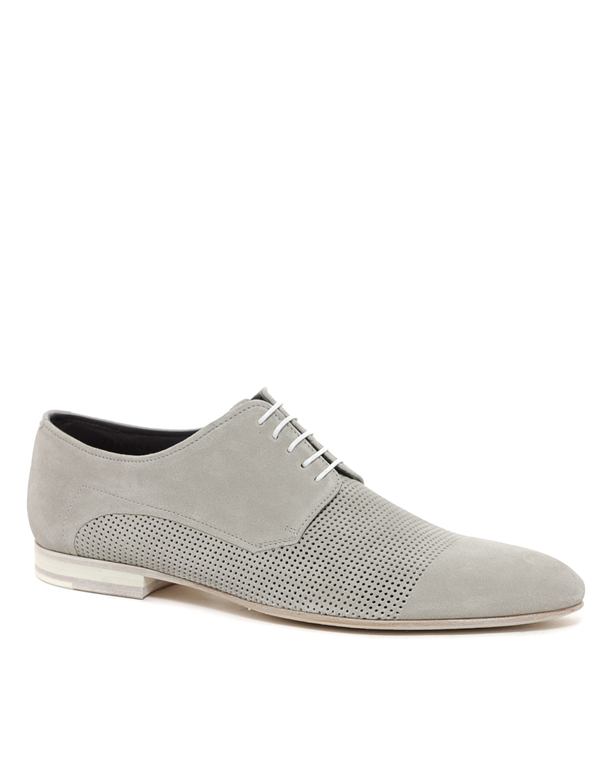 Hugo Boss Ution Suede Shoes in Gray for Men (grey) | Lyst
