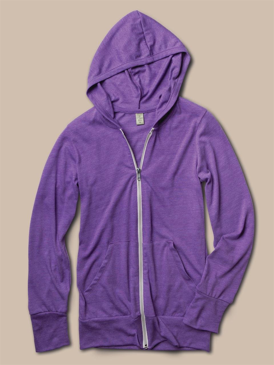 Lyst Alternative Apparel Mens Ecoheather Zip Hoodie In Purple For Men