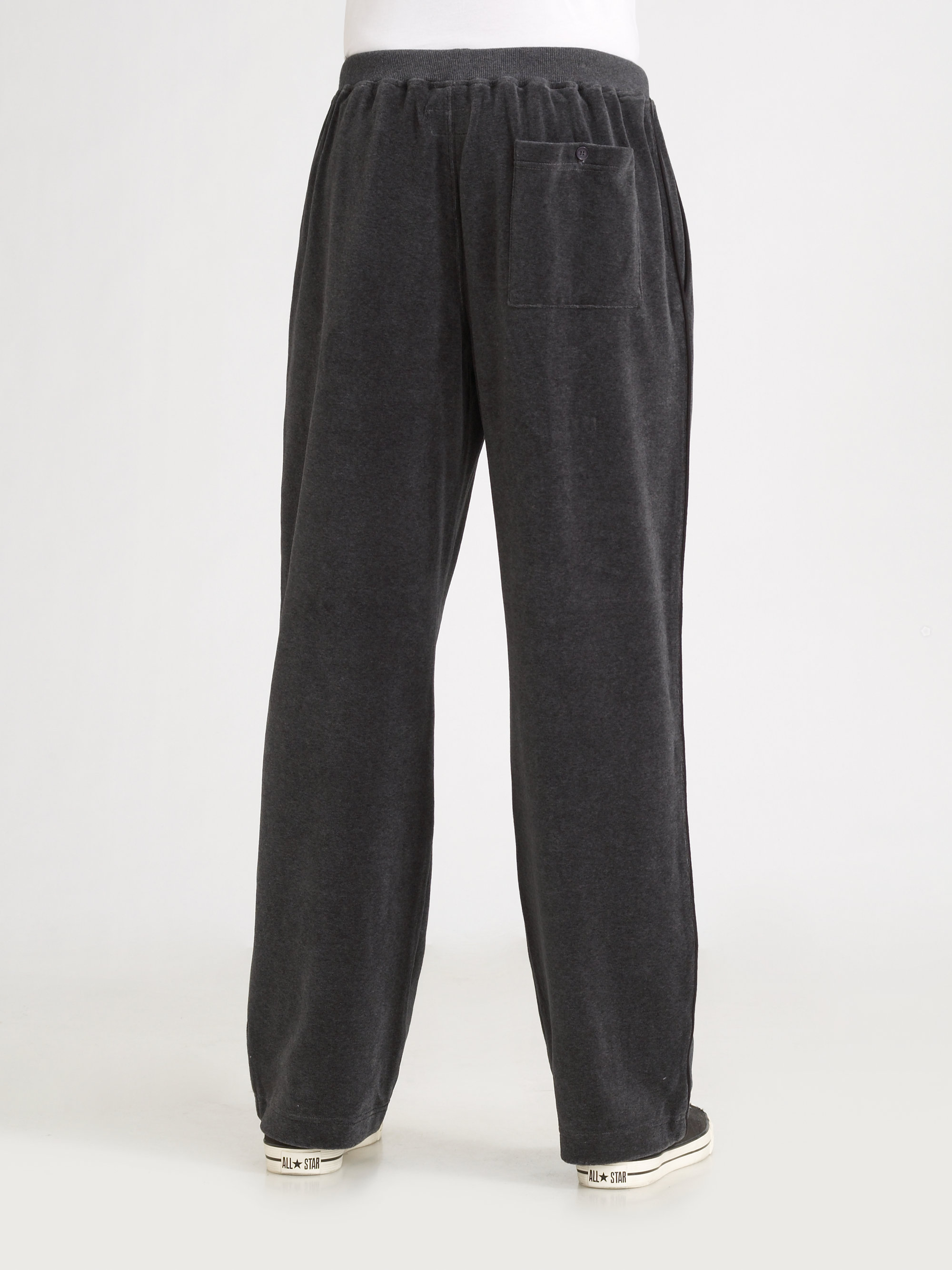 American essentials Velour Pants in Black for Men Lyst