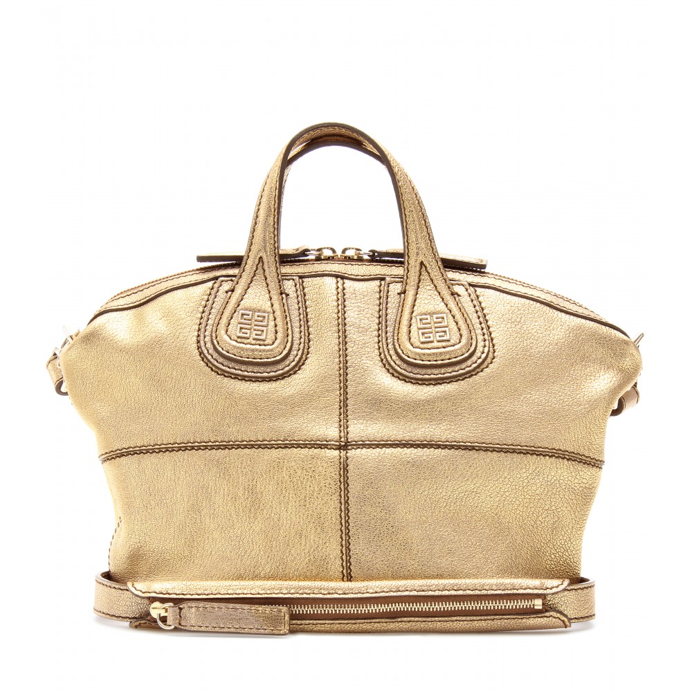 Givenchy Nightingale Micro Mini Metallic Leather Handbag in Gold | Lyst
