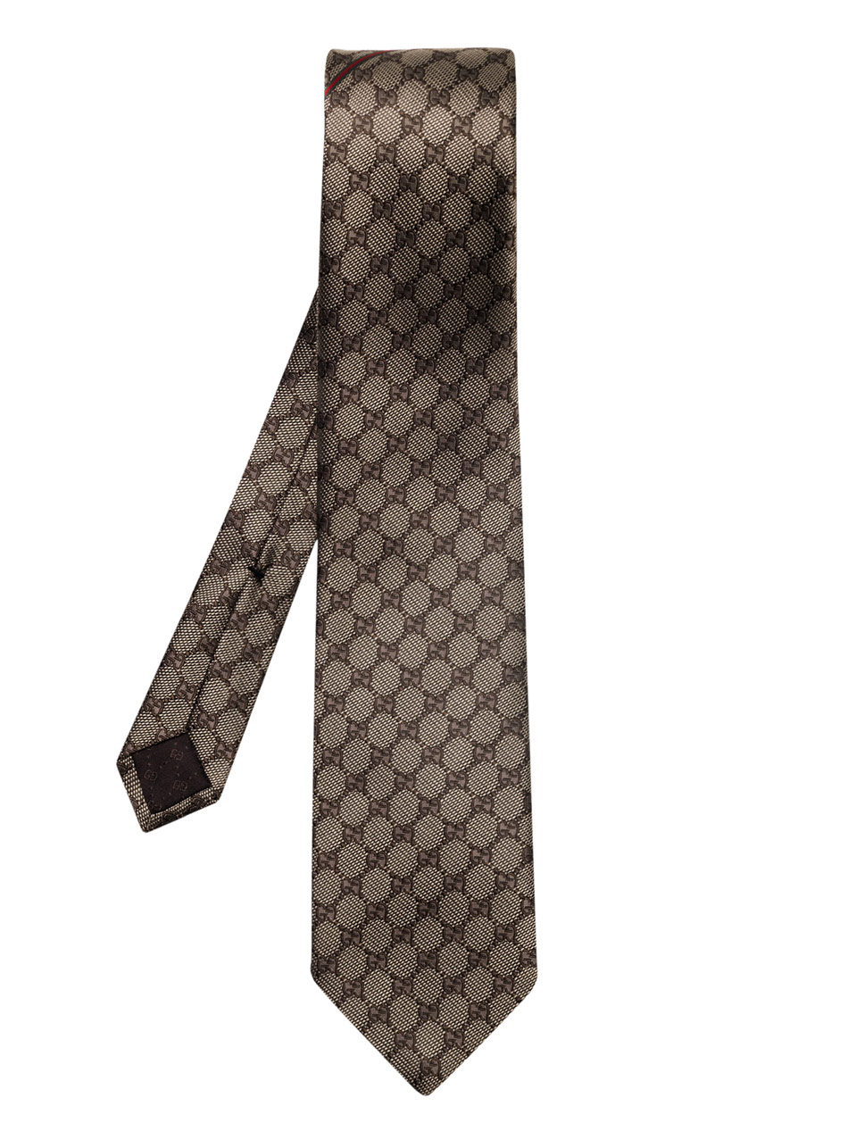 Gucci Logoprint Tie in Brown for Men (taupe) | Lyst