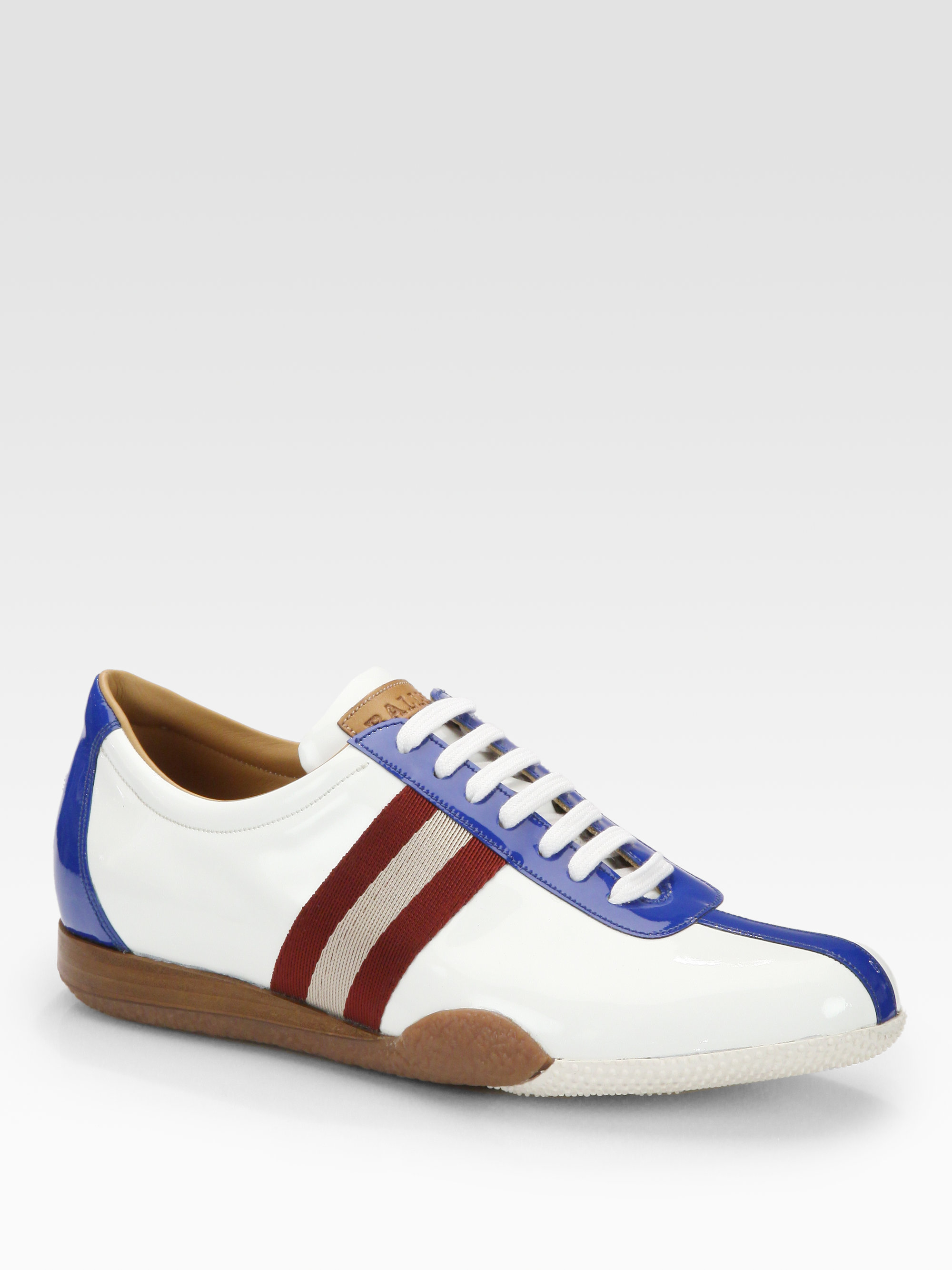 Lyst - Bally Freenew Patent Leather Sneakers in White for Men