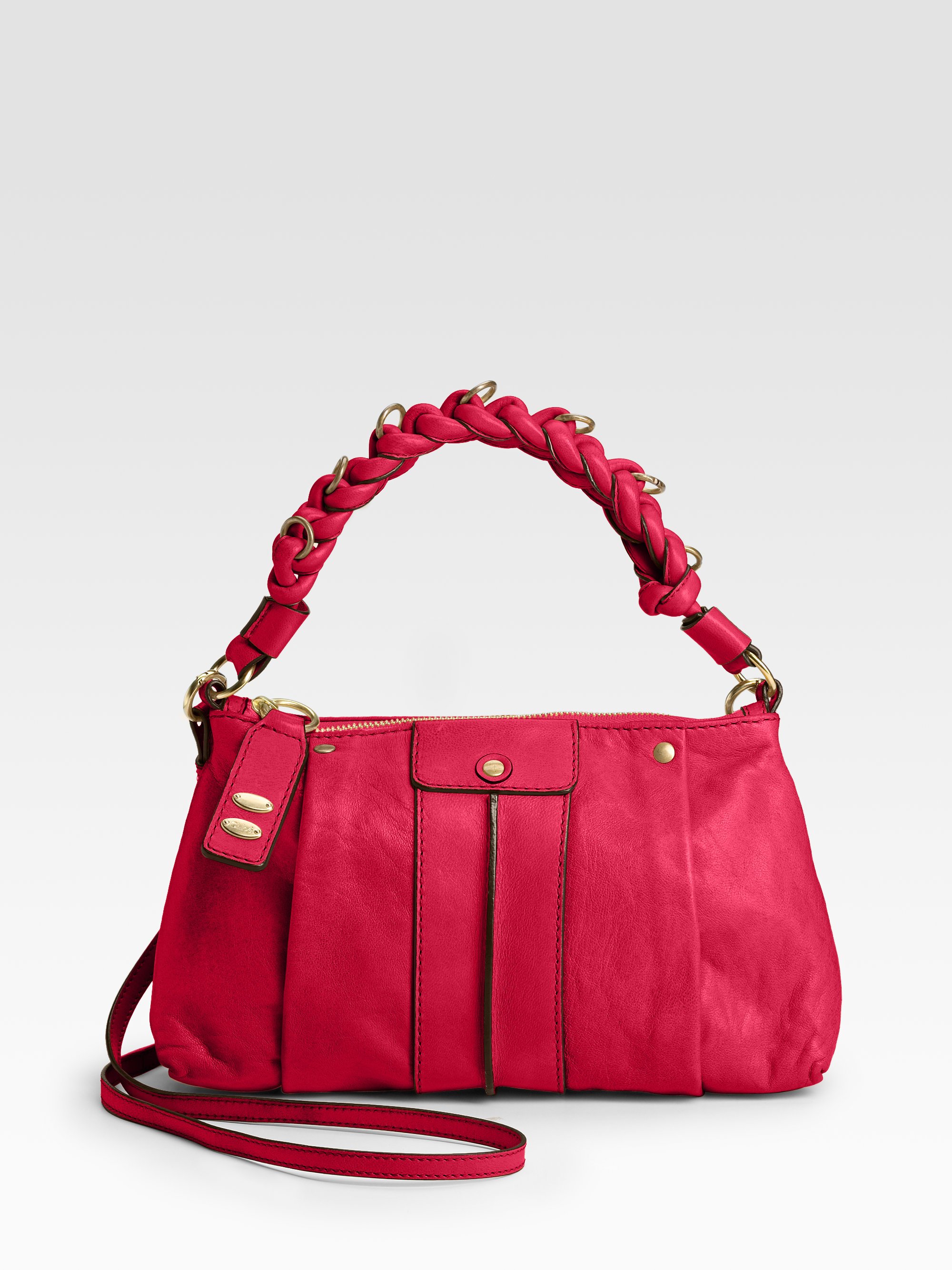 Chlo Heloise Leather Crossbody Bag in Pink (fuchsia) | Lyst