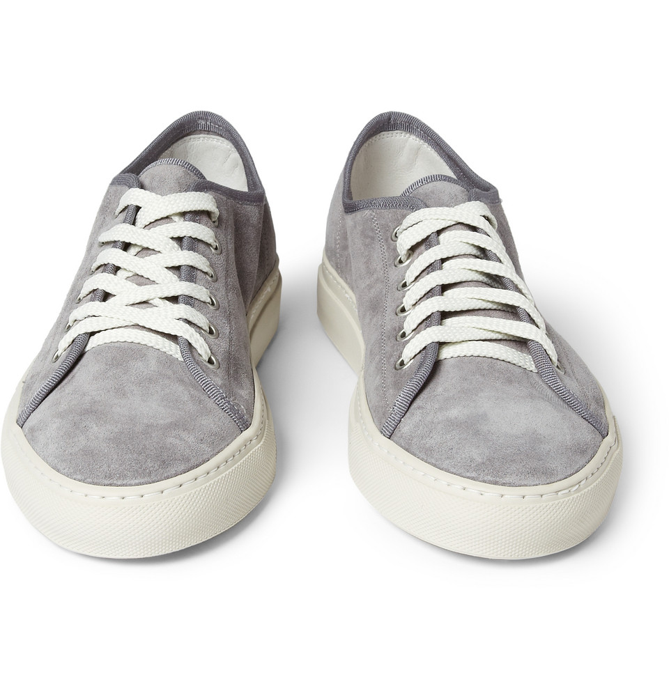 Lyst - Common Projects Tournament Suede Sneakers in Gray for Men