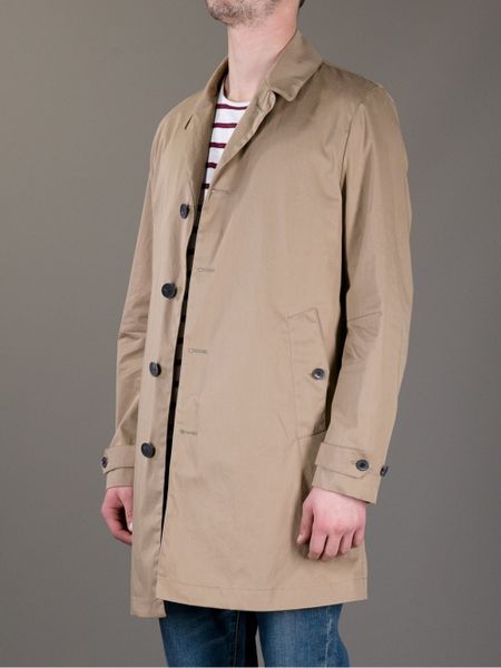 Mauro Grifoni Single Breasted Trench Coat in Brown for Men | Lyst