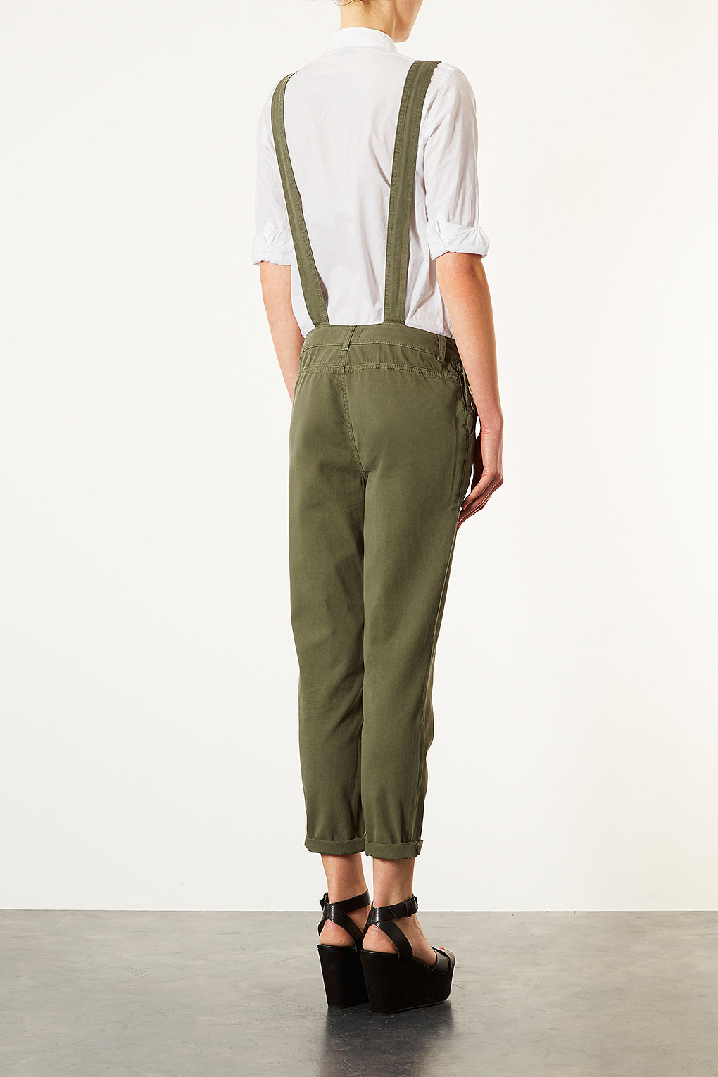 Khaki Washed Dungaree in Green Lyst