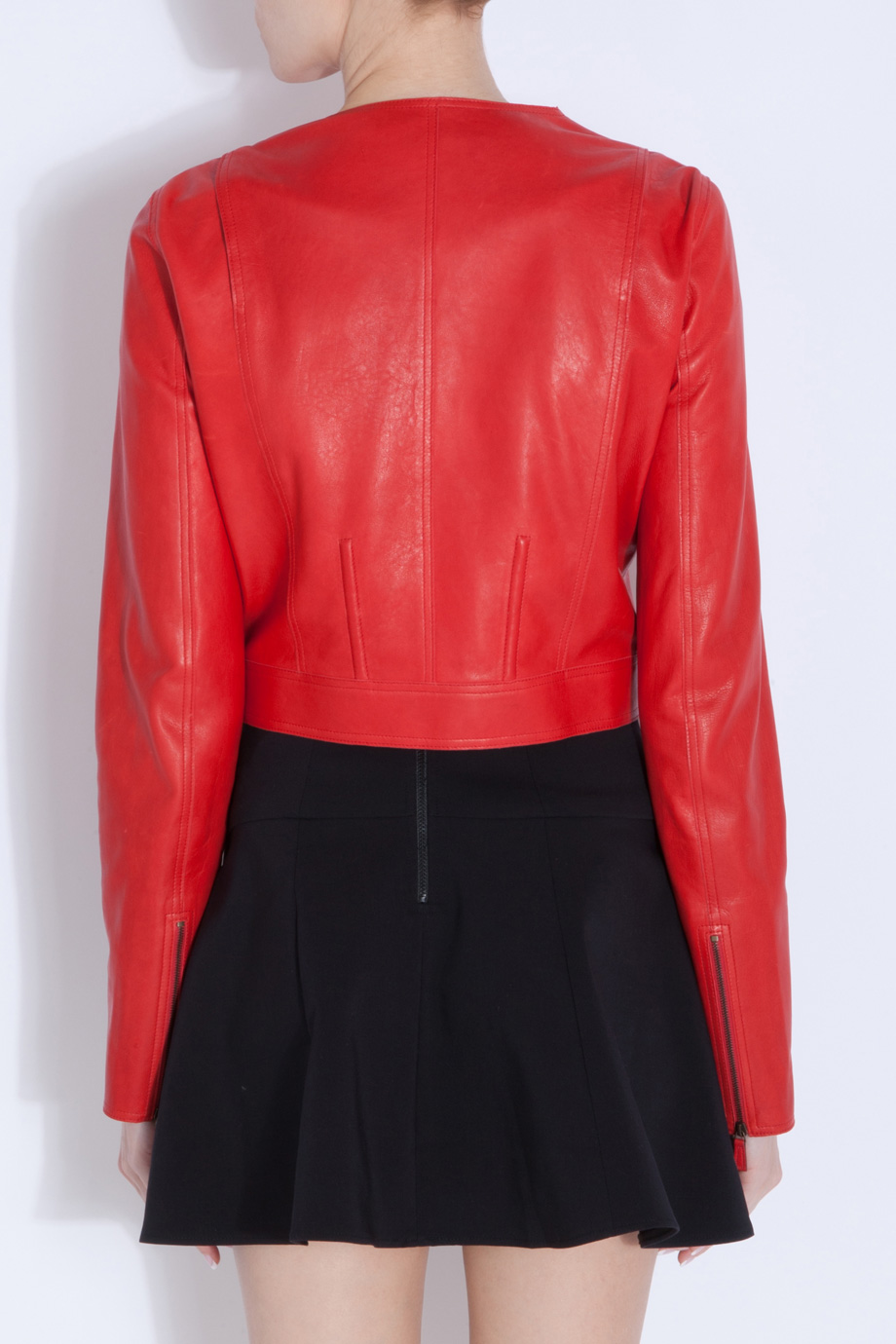 Vanessa Bruno Leather Jacket In Red Lyst Gallery