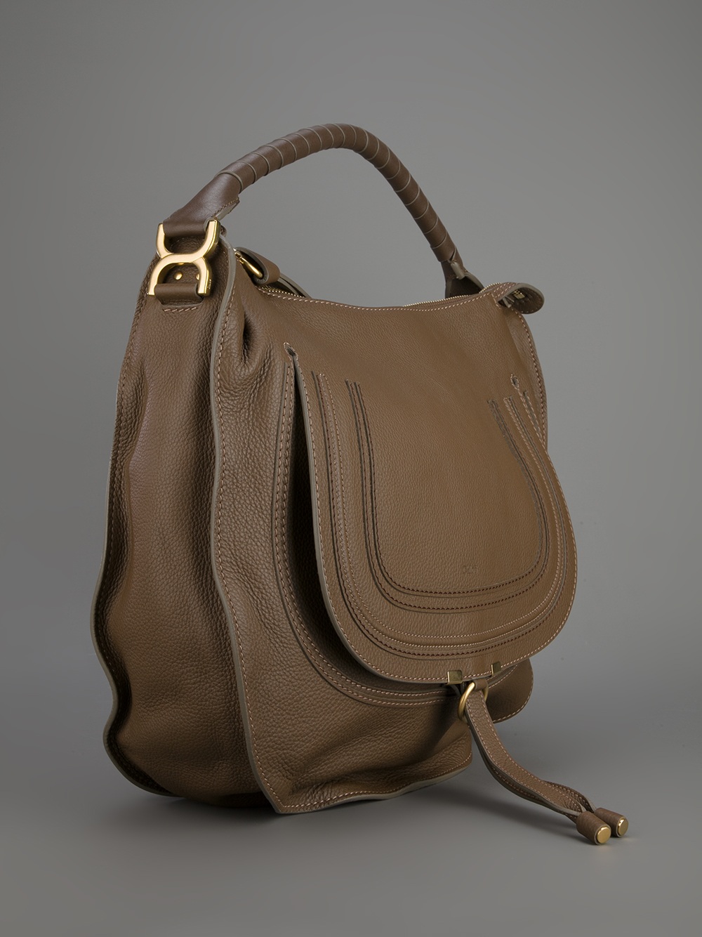 Lyst Chloé Marcie Hobo Large Bag In Brown