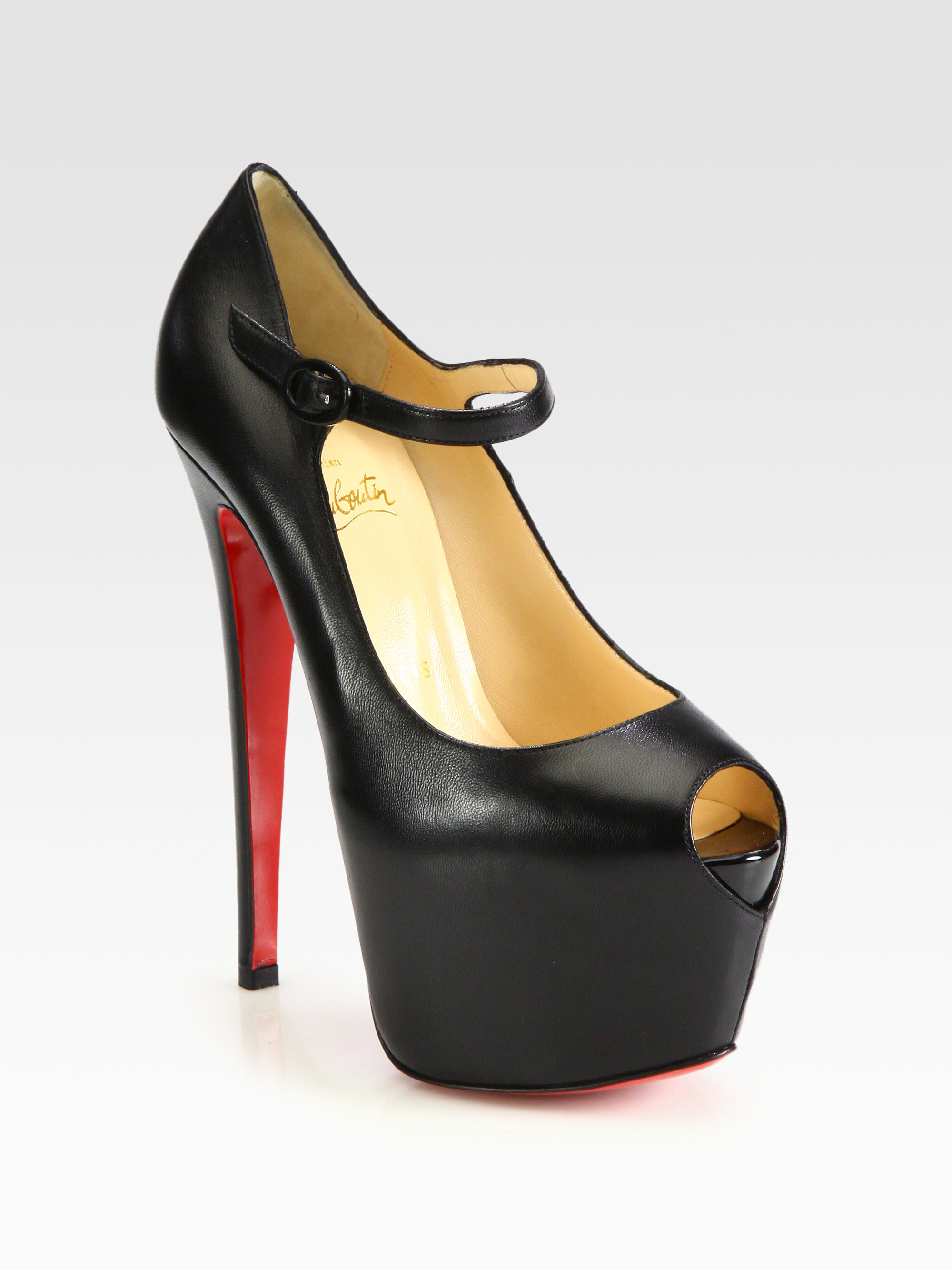 Christian louboutin Lady Highness Leather Mary Jane Platform Pumps in ...