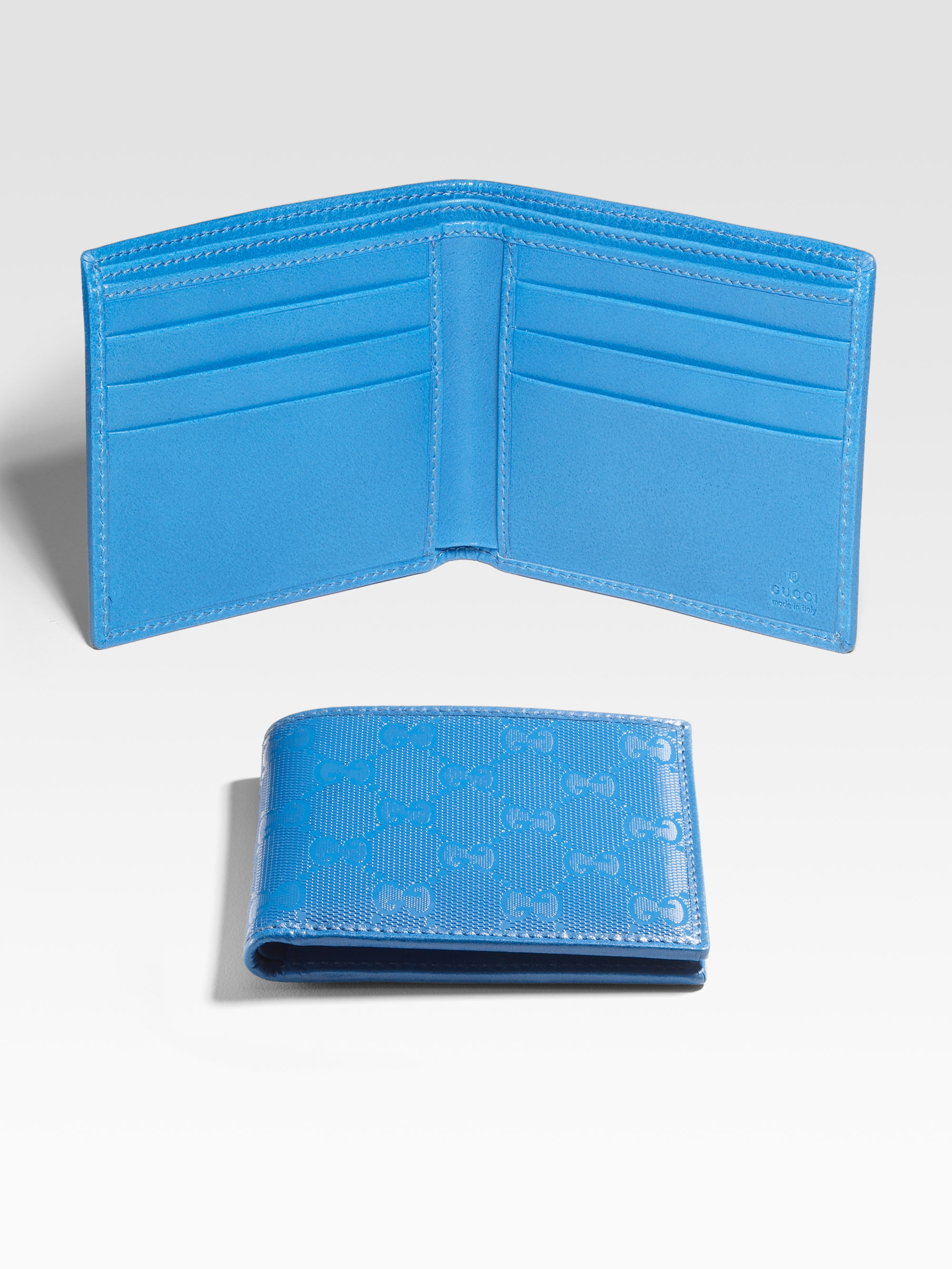 Gucci Bifold Wallet in Blue for Men (riviera blue) | Lyst