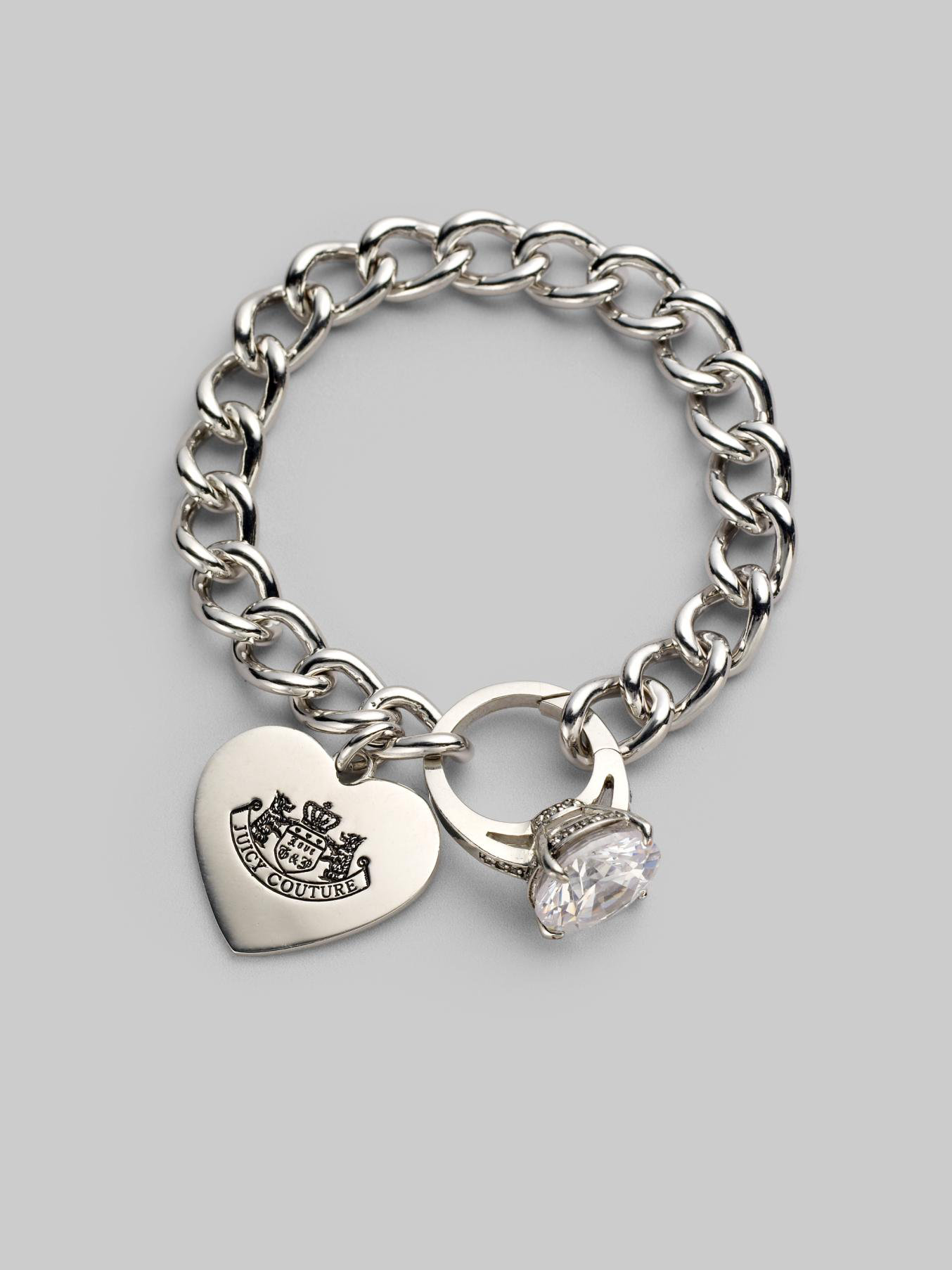 Lyst Juicy Couture Engagement Ring Charm Bracelet In Metallic Gallery