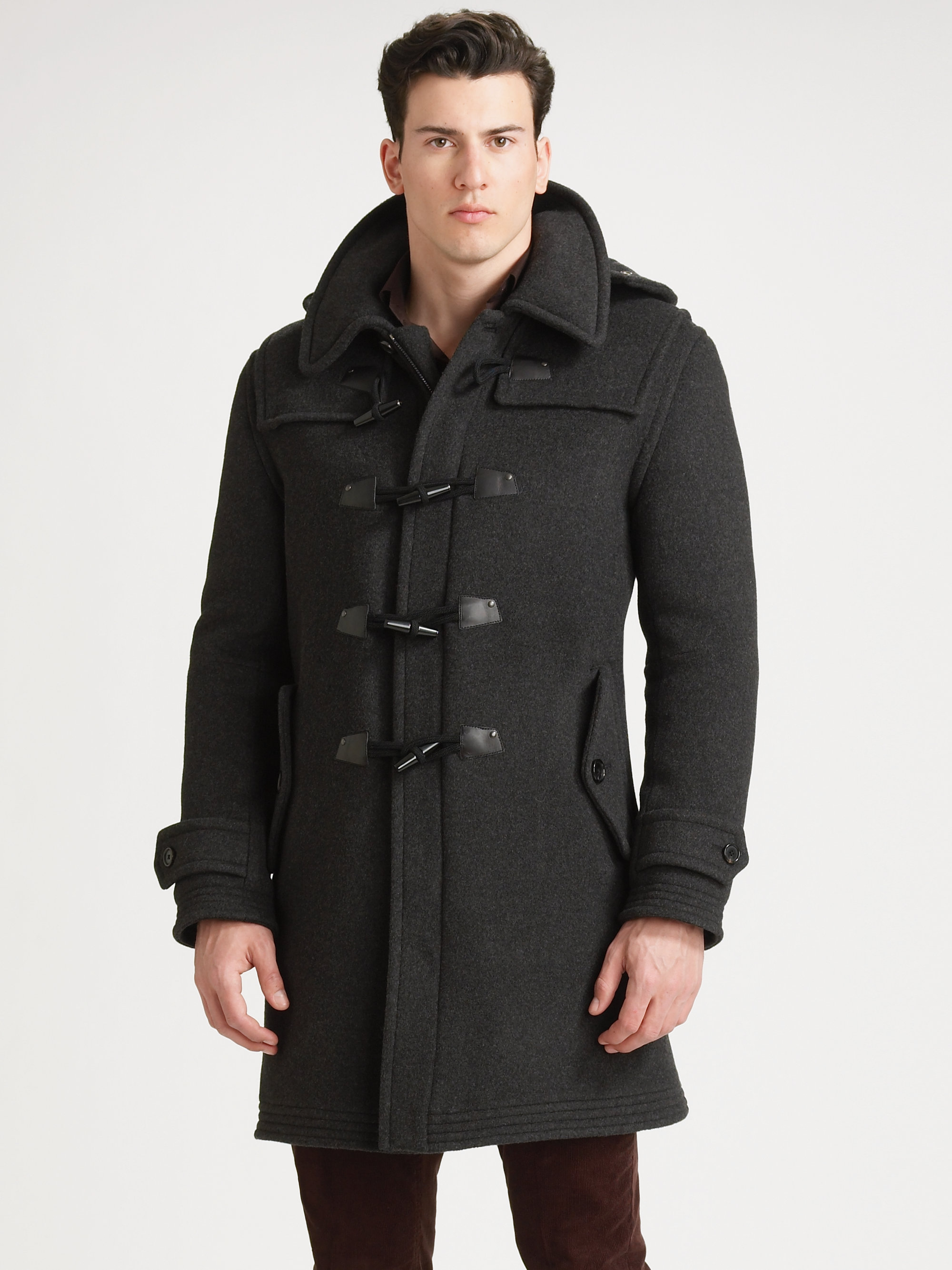 Lyst - Ralph lauren black label Alpine Toggle Coat in Gray for Men