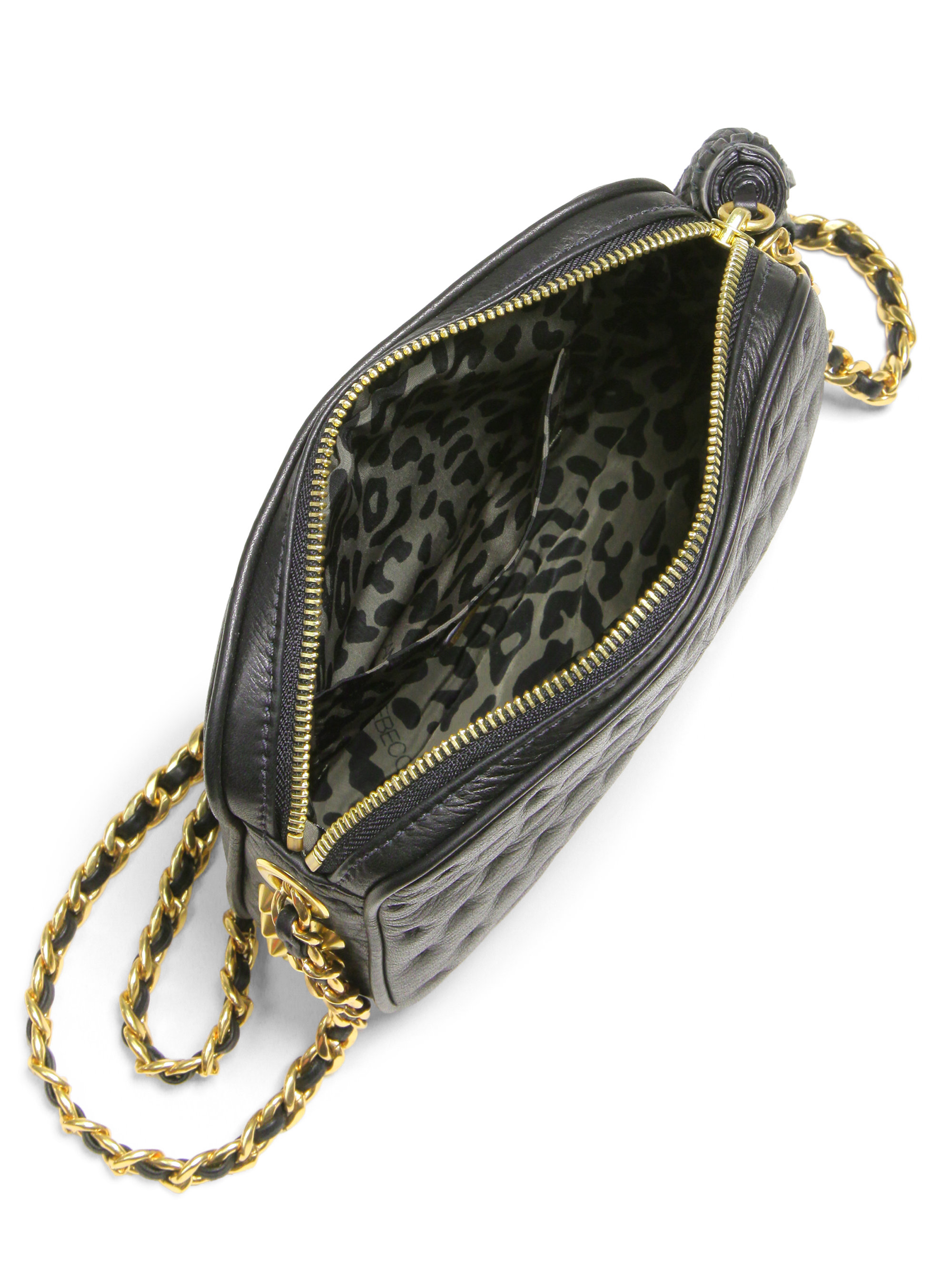 Lyst Rebecca Minkoff Flirty Quilted Leather Crossbody Bag in Black