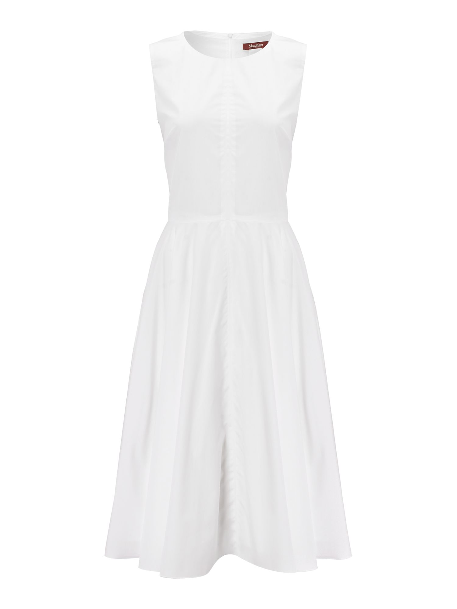 Max Mara Studio Tecla Short Sleeve Spotted Print Dress in White (black ...