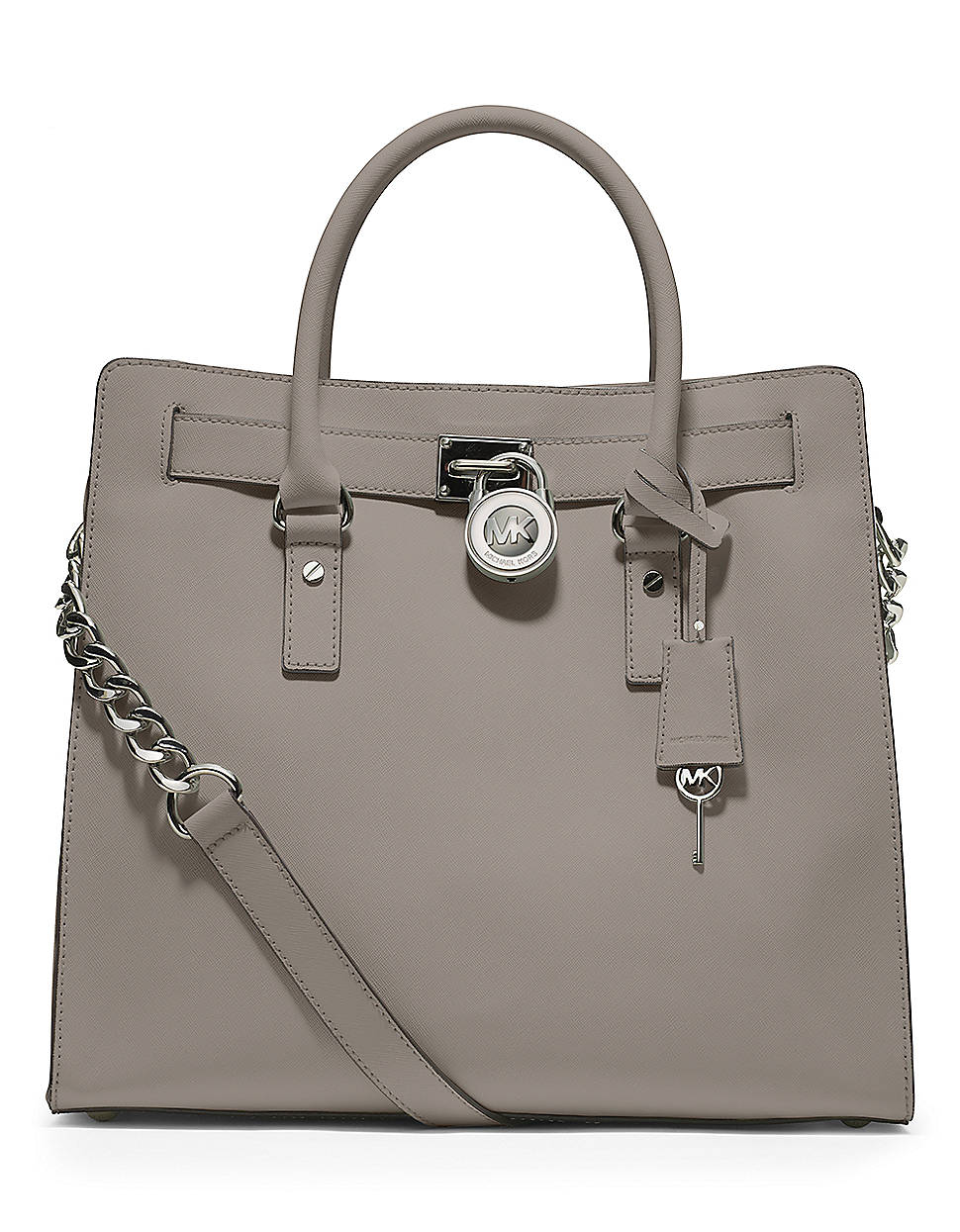 Lyst - Michael michael kors Large Hamilton Saffiano Tote in Gray