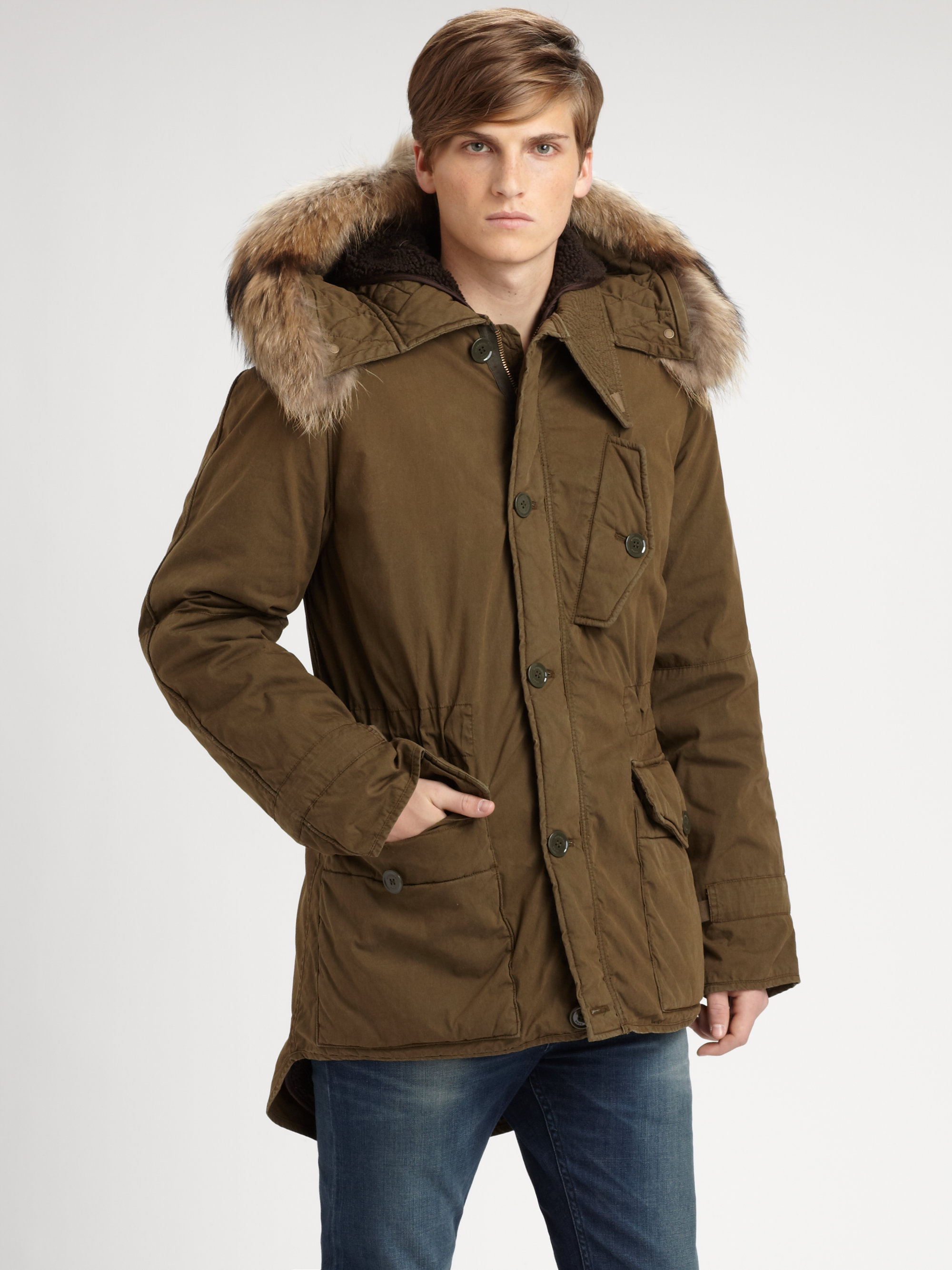 Burberry Topcoat With Rabbit Fur Lined Top Collar Men S Fashion Online Whole Fur Collar Coat Men From China
